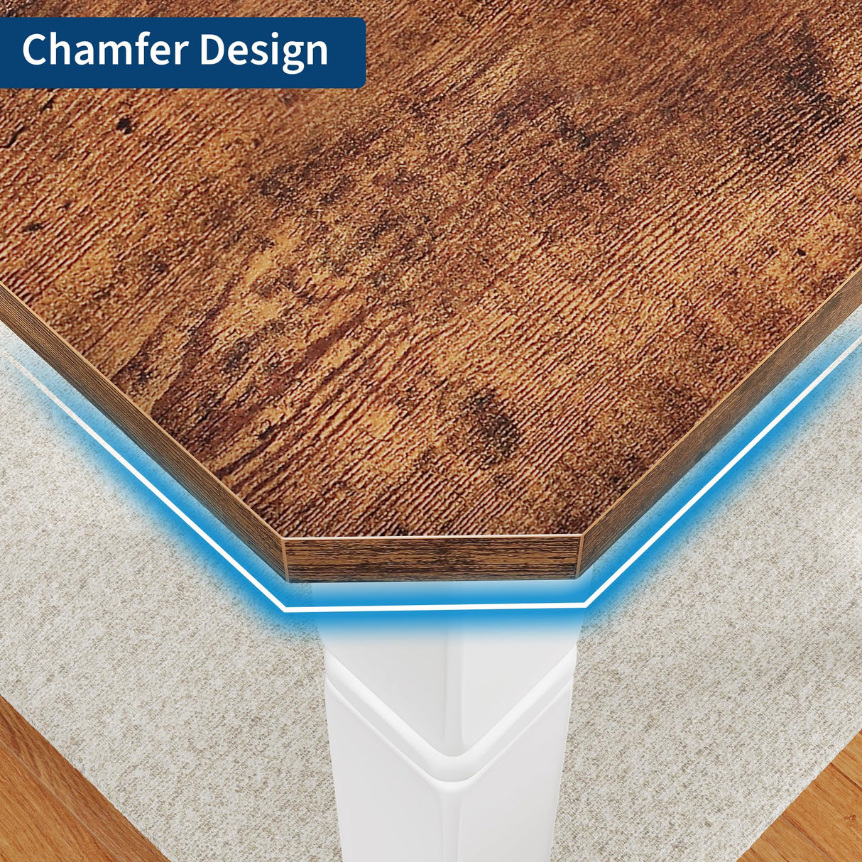 79" Large Industrial Dining Room Table for 6-8 People Rectangular Wood Kitchen Table Modern Farmhouse Dining Table Kitchen Dining Room Table with Heavy Duty Metal Legs forKitchen, Living Room dainslef