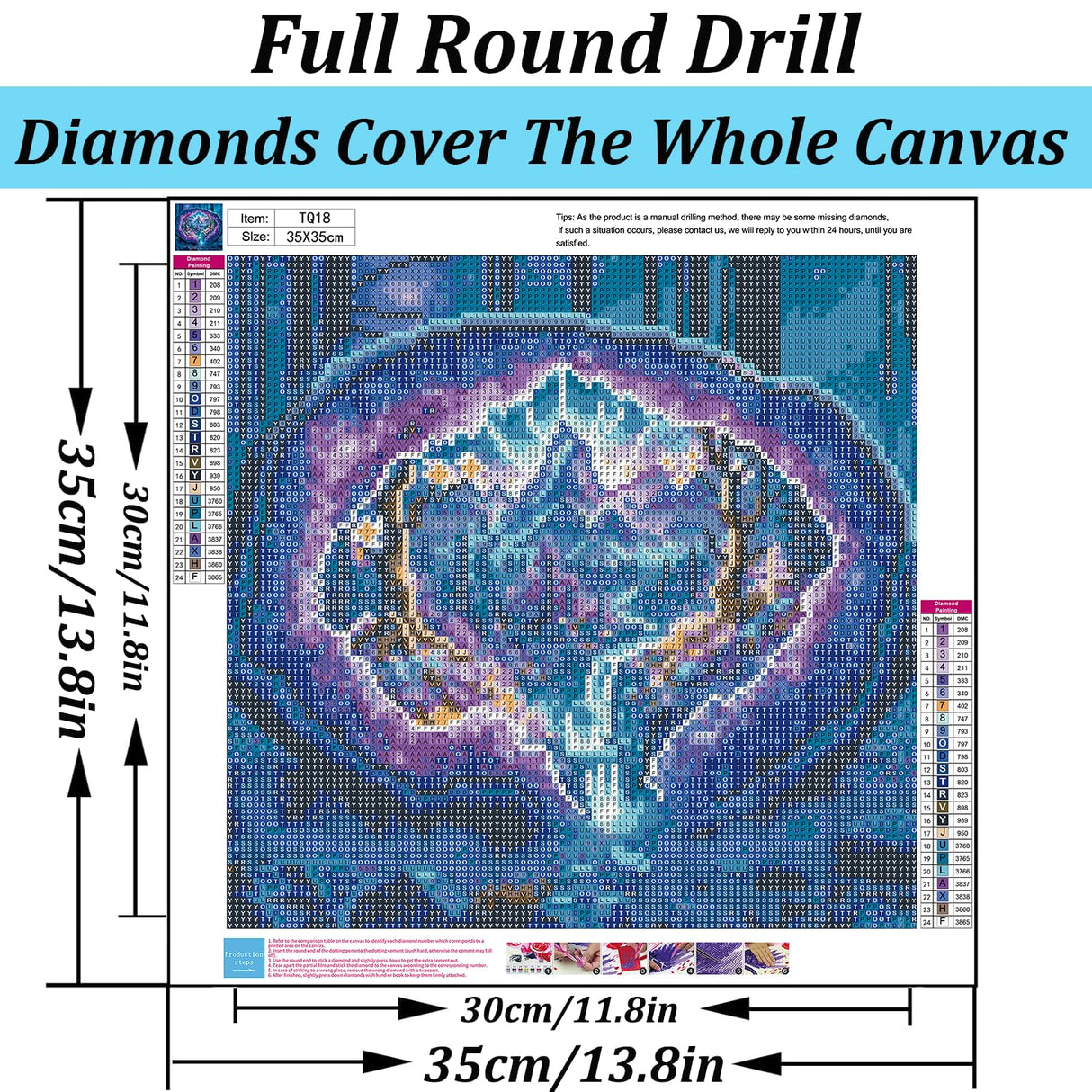 Crystal World Landscape Diamond Art Kits for Adults, 5D Diamond Painting Kits for Adults Beginners, DIY Full Round Drill Diamond Dot Painting Gem Art Kits for Adult, Home Wall Decor 13.8x13.8 Inch VCLKDIY