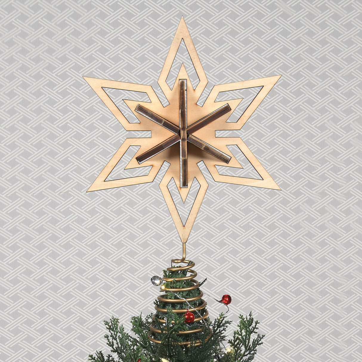 Department 56 Flourish Star Christmas Tree Topper, 11.25 Inch, Brown Department 56