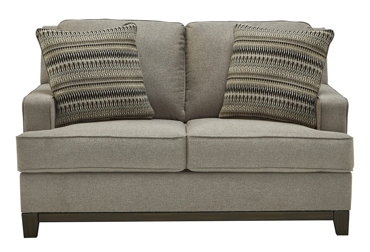 Signature Design by Ashley Kaywood Modern Loveseat with Accent Pillows, Gray Signature Design by Ashley