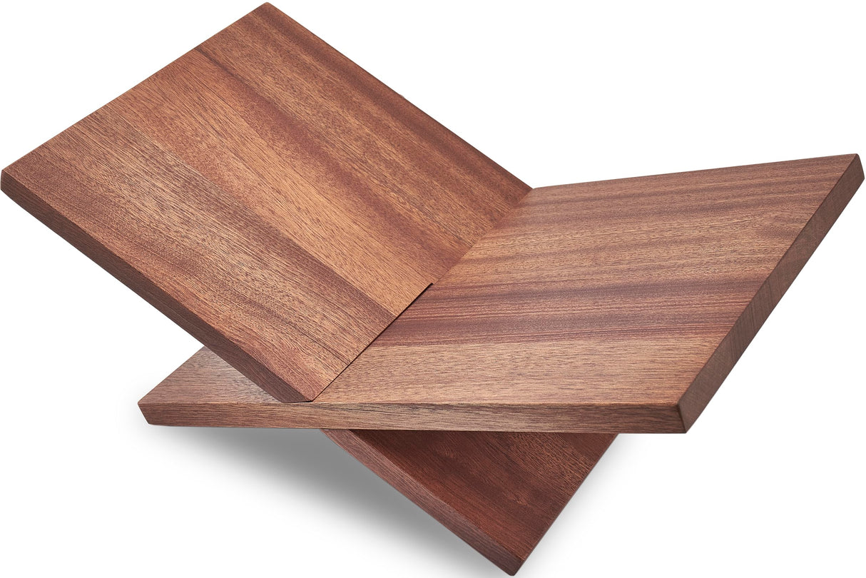 Honygebia Solid Wood Book Stands - Cross Frame Sapele Wooden Book Holder, Open Bookstand for Display and Reading, Suitable for Art, Bible, Cookbook, Easel, Magazine, Textbooks Honygebia