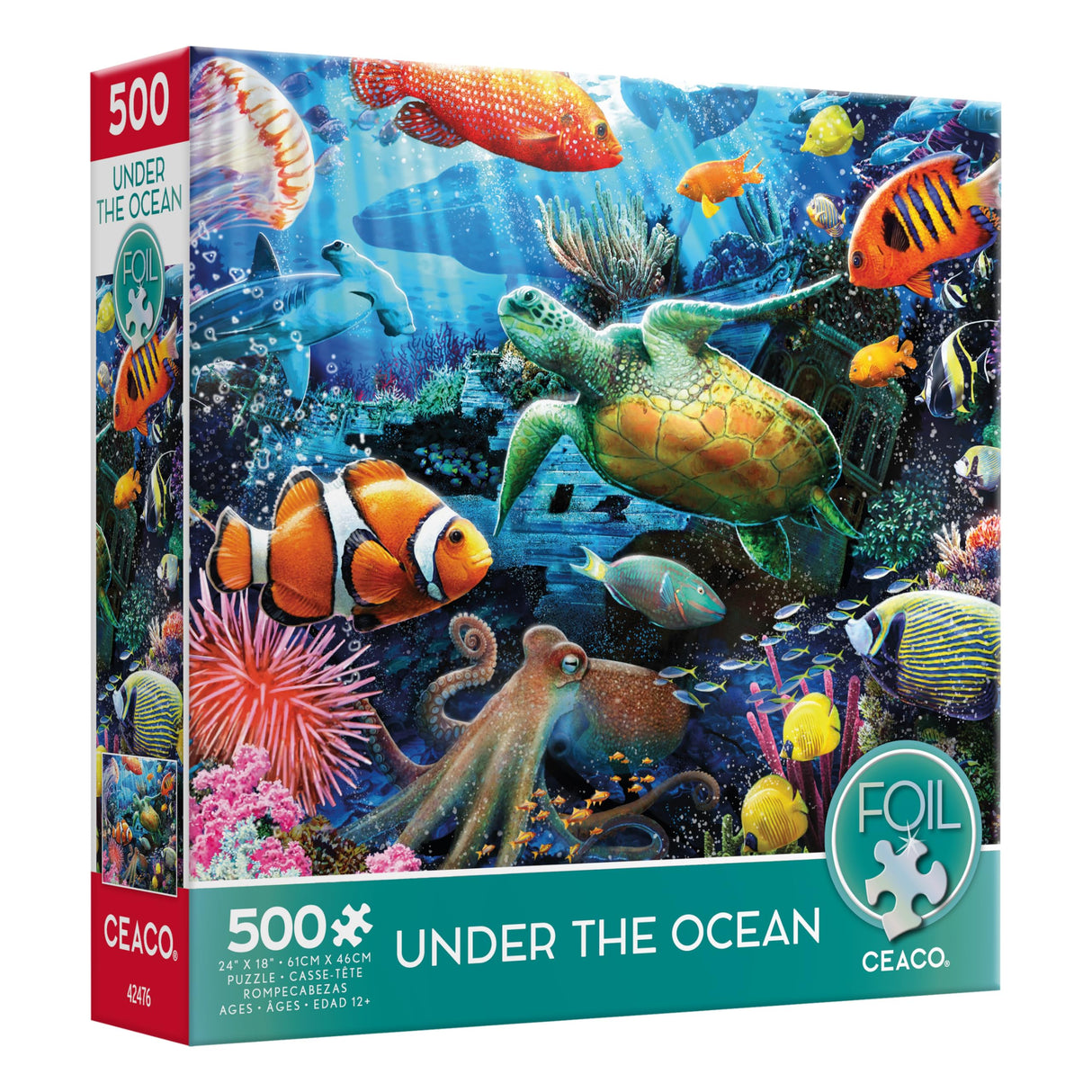 Ceaco - Foil Puzzle - Under The Ocean - 500 Piece Jigsaw Puzzle Ceaco