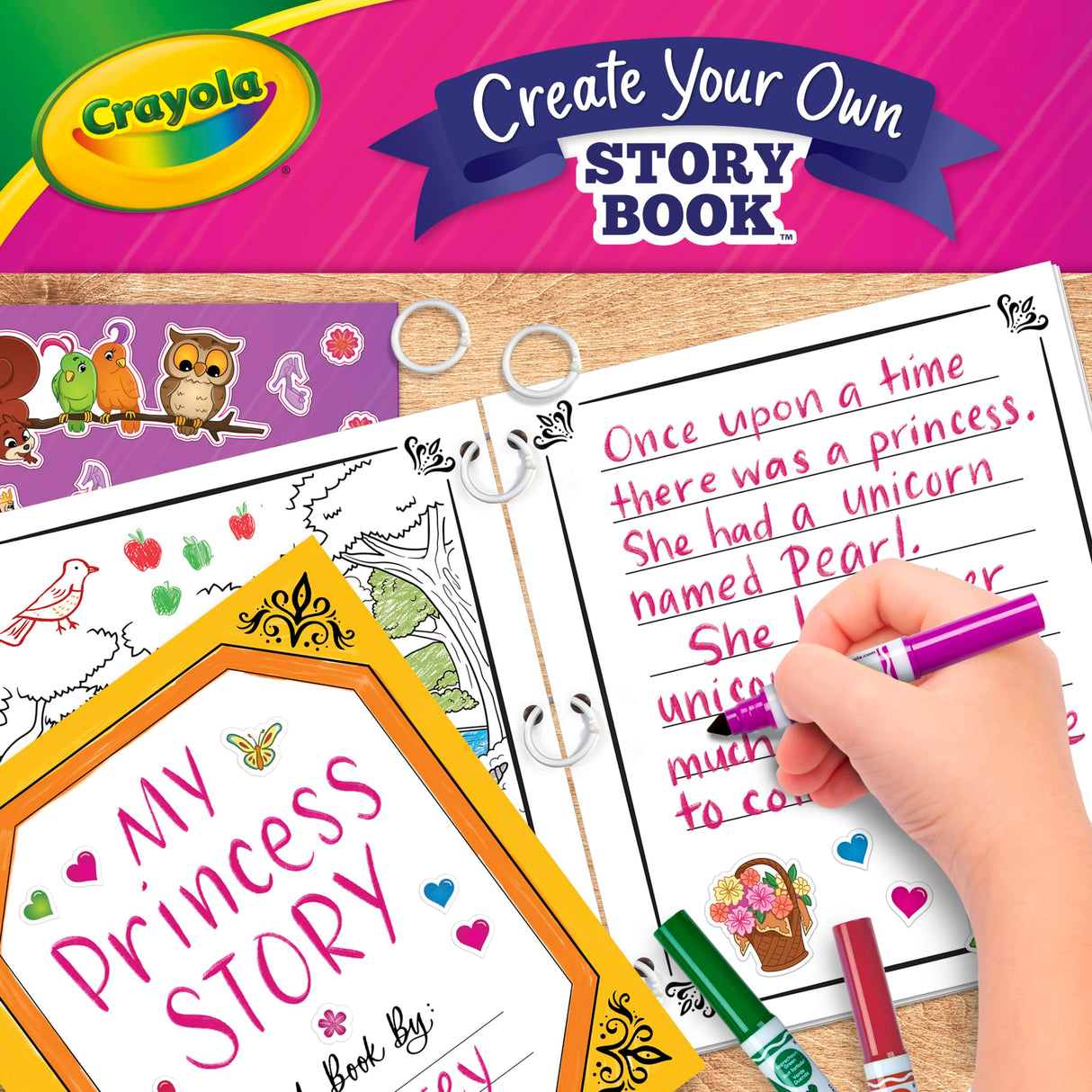 Crayola Book Making Kit for Kids, Create Your Own Fairytale Storybook, DIY Kits, Gift for Girls & Boys, Ages 6, 7, 8, 9 Crayola