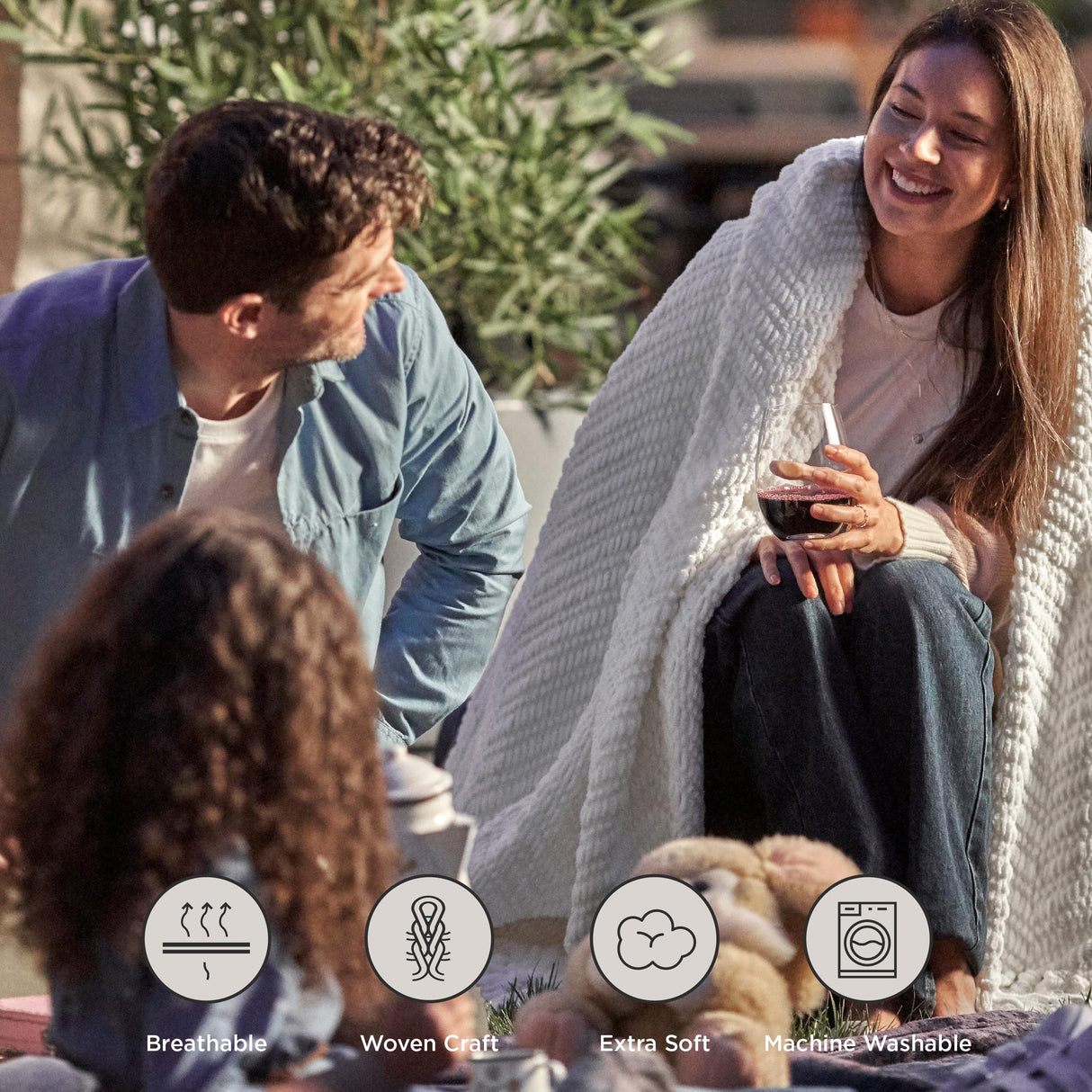 Bedsure Throw Blanket for Couch – White Versatile Knit Woven Chenille Blanket for Chair, Super Soft, Warm & Decorative Blanket with Tassels for Bed, Sofa and Living Room (White, 50 x 60 inches) Bedsure