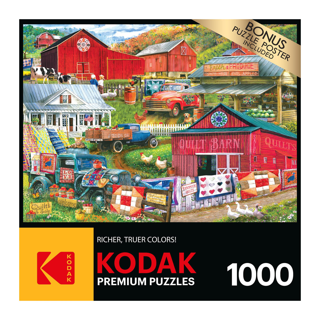 RoseArt - Kodak Premium - Country Compilation - 1000 Piece Jigsaw Puzzle for Adults RoseArt
