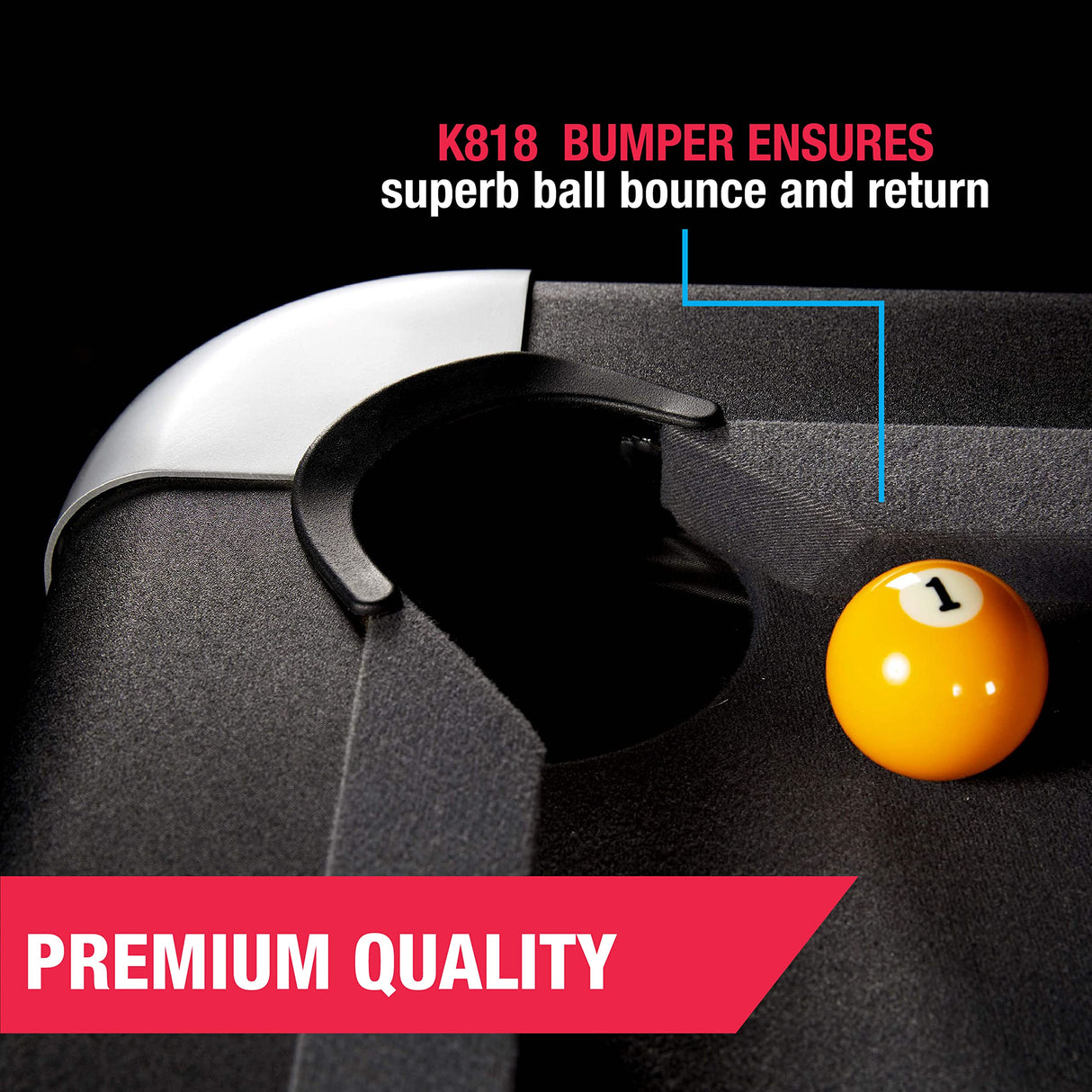 MD Sports 7.5' Titan Drop Pocket Table with Pool Ball and Cue Stick Set MD Sports