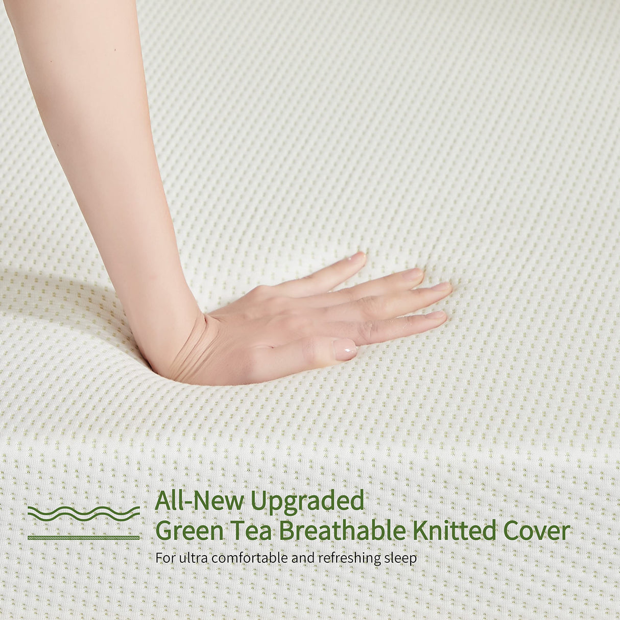 OUUI Twin Mattress, 5 Inch Green Tea Cooling Gel Memory Foam Mattress in a Box for Kids Medium Firm Twin Bed Mattress for Bunk Bed, Trundle Bed, Pressure Relief, CertiPUR-US Certified OUUI