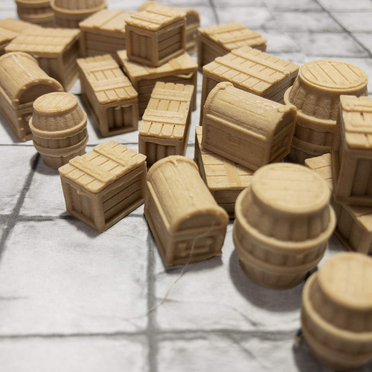 Extruded Gaming Pine Crates Barrels and Chests Extruded Gaming