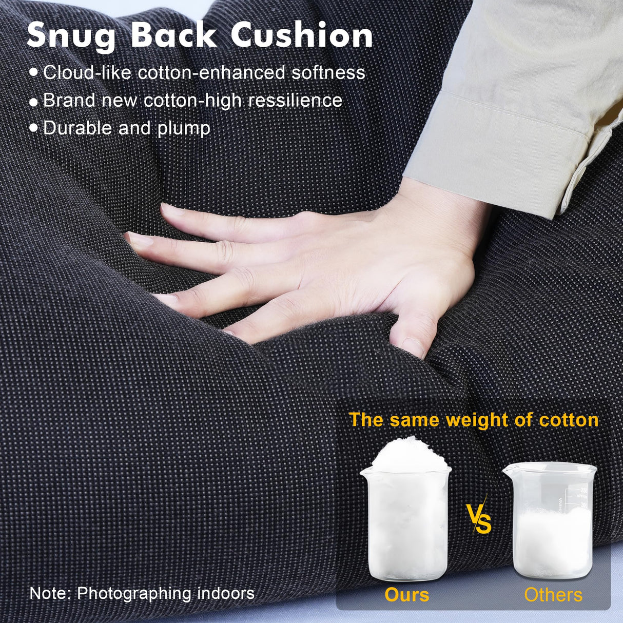 CAODOC Patio Furniture Sets 7 Pieces Outdoor Sectional Rattan Sofa Manual Weaving Wicker Patio Conversation Set with Ottomans and T Cushion(Black) CAODOC