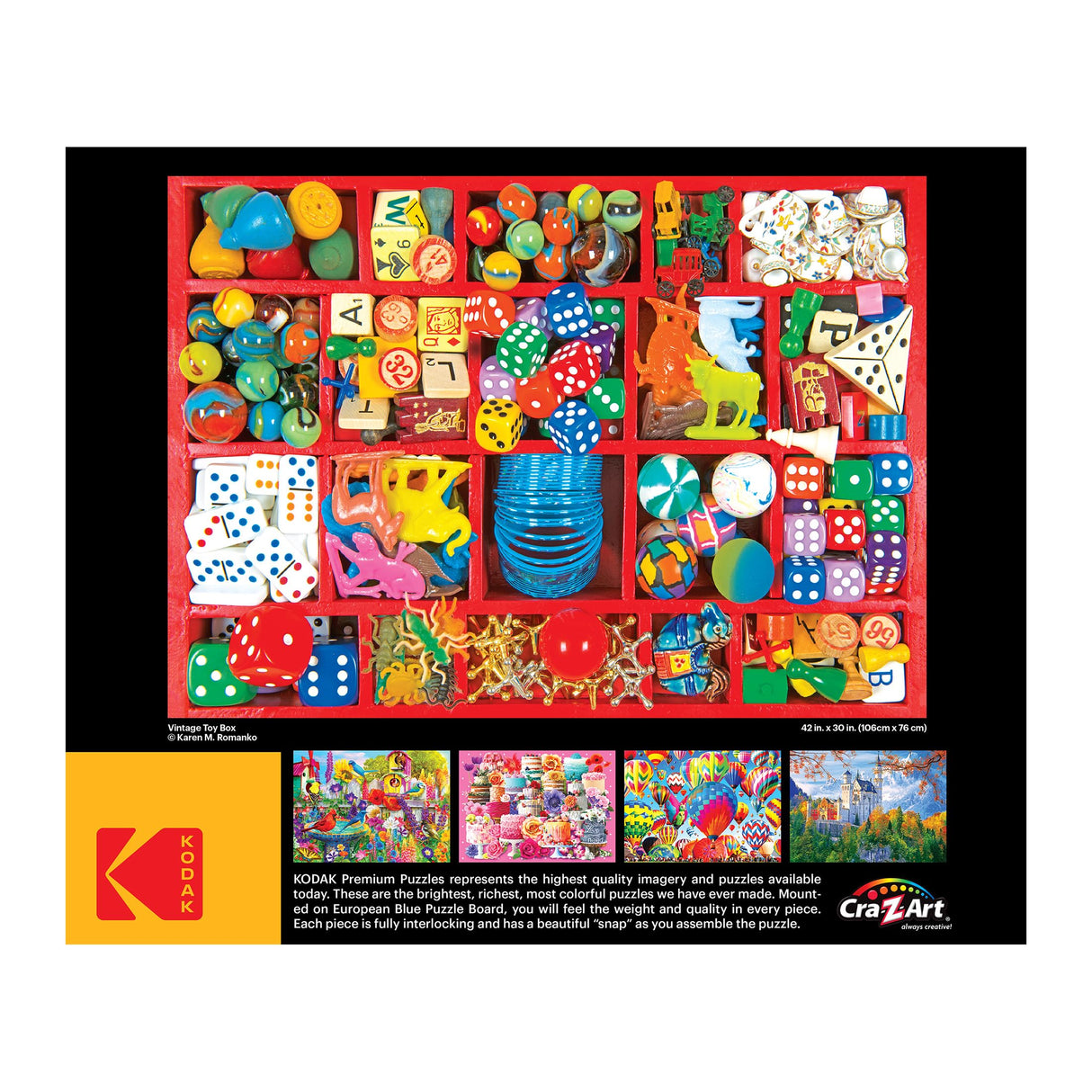 RoseArt - Kodak Premium - Vintage Toy Box - 3000 Piece Jigsaw Puzzle for Adults RoseArt