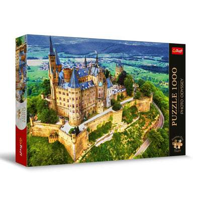 Trefl Hohenzollern Castle, Germany 1000 Jigsaw Puzzle Premium Plus Photo Odyssey 27"x19" Unique Photographic Series, Perfect Matching of Elements, for Adults and Children from 12 Years Old