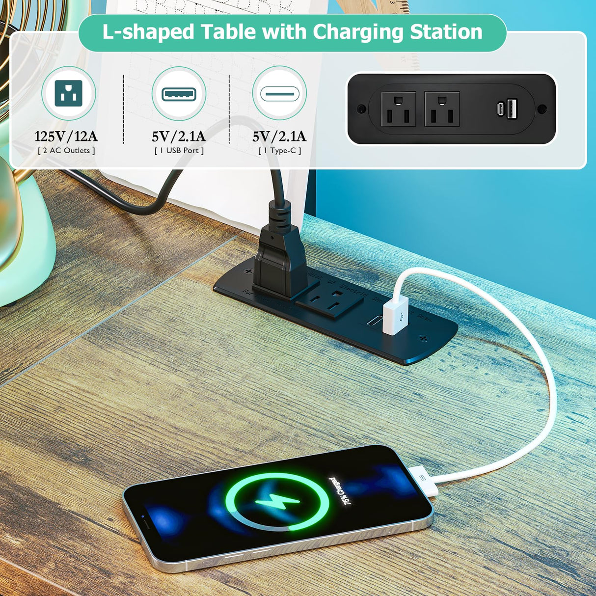 Loft Bed Twin Size with L-Shaped Desk and Storage, Metal Bunk Bed with Desk Underneath and LED Lights & Charging Station, Twin Loft Bed with Desk, 5 Drawer 2 Pegboards, Safety Guard Ladder, Brown BYSAUD