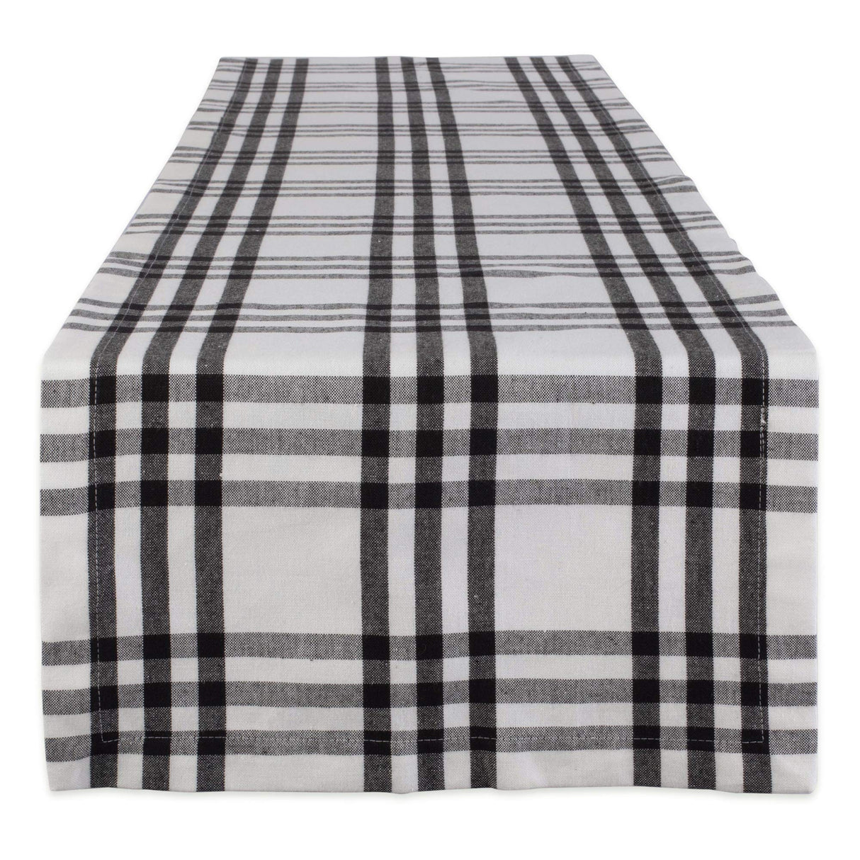DII Home Sweet Farmhouse Plaid Tabletop Collection, Table Runner, 14x72, Black DII