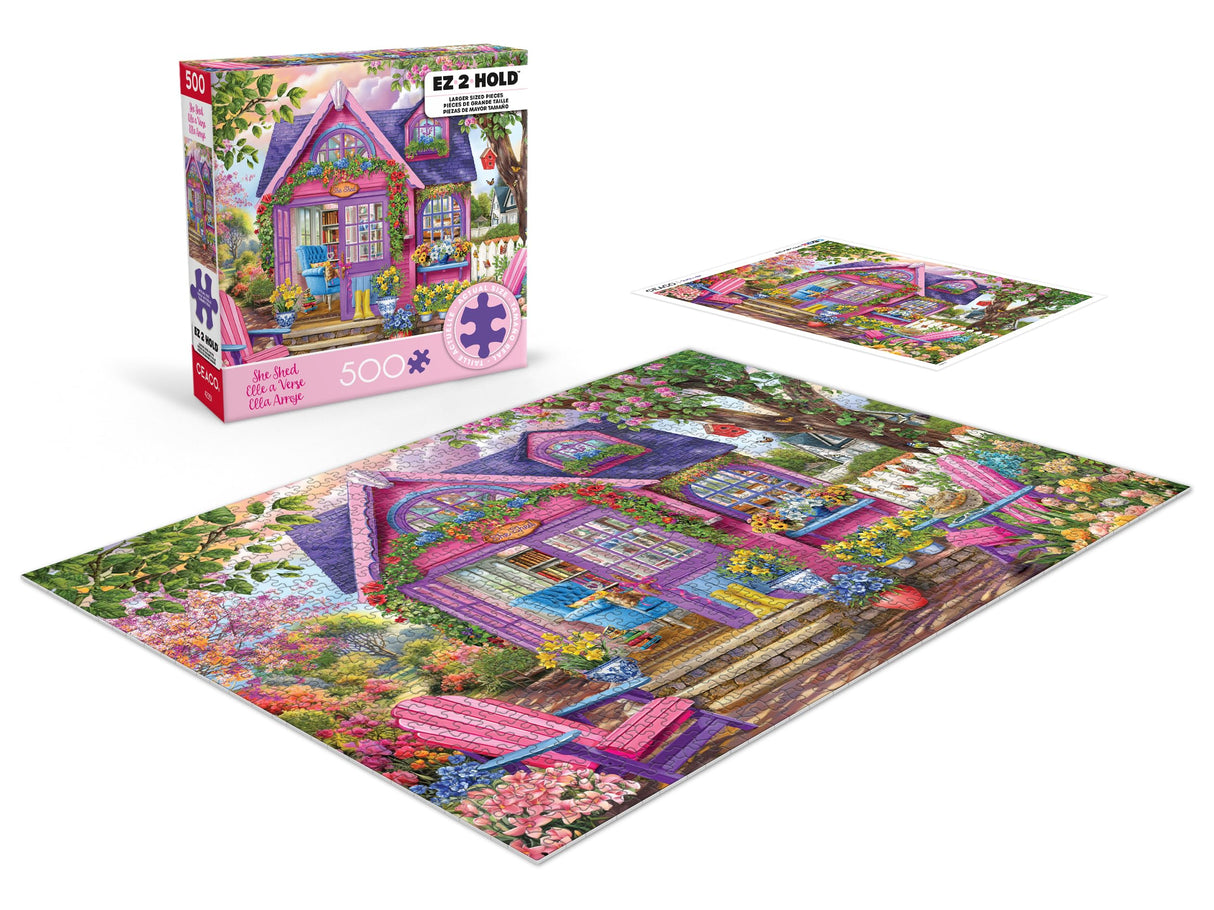 Ceaco - Chris Bigelow - She Shed - 500 Larger Sized Piece Jigsaw Puzzle Ceaco
