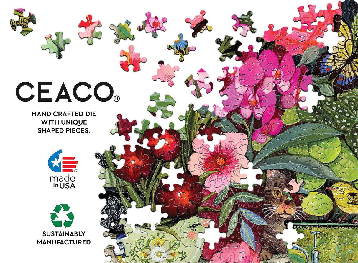 Ceaco - Miriam Bos - Patiently Waiting - 500 Piece Round Jigsaw Puzzle Ceaco