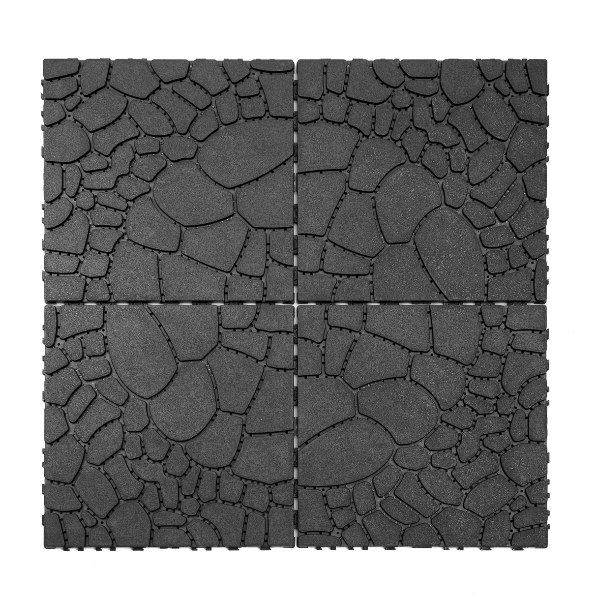 Interlocking Plastic Deck Tiles, 44 Pack, 12"x12" Waterproof Patio Floor Tiles for Indoor and Outdoor, Easy Snap Deck Tiles for Balcony, Garden, Backyard, Pathway and Poolside, All Weather Voyavela