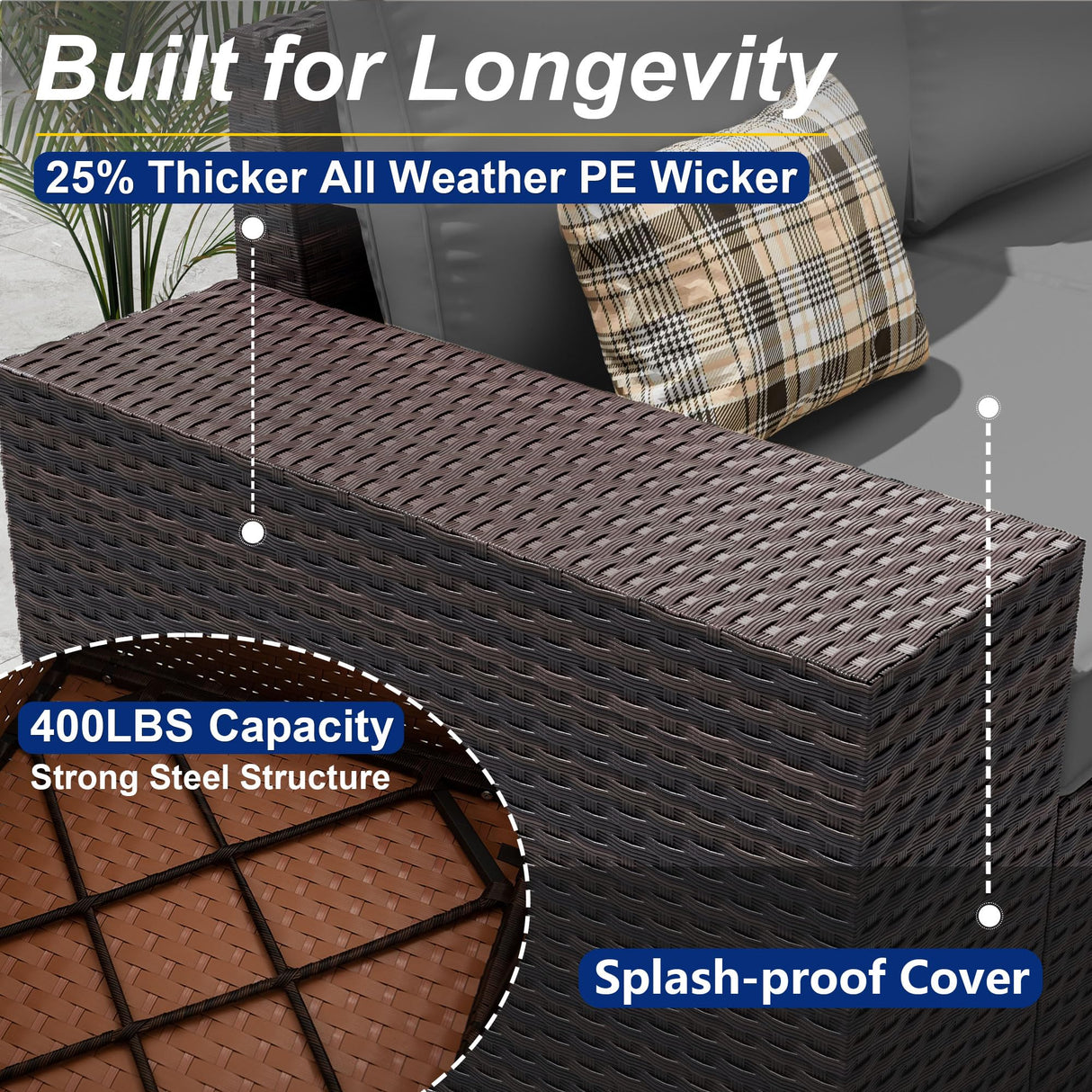 ASJMR 10 Pieces Patio Furniture Set with 2 Swivel Chairs Patio Furniture Outdoor Sectional Sofas with 55000 Gas Fire Pit Patio Conversation Set w/7 Cushions-Gary ASJMR