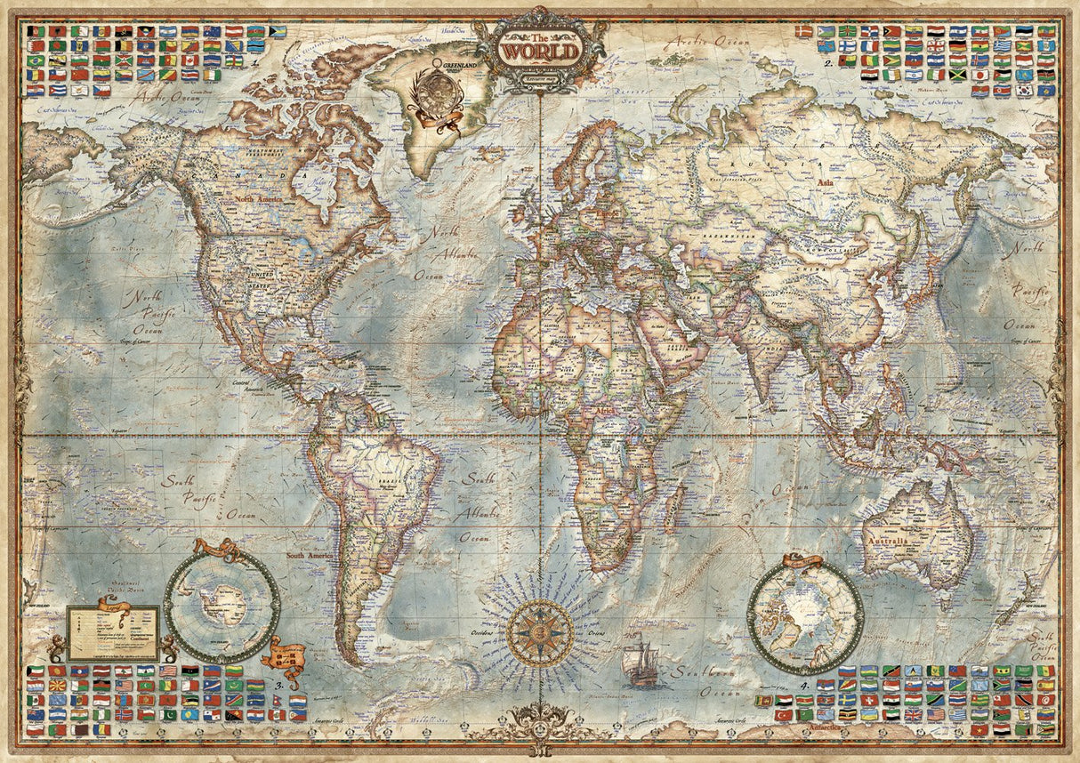 Educa Political Map of The World Puzzle, 1500-Piece Educa