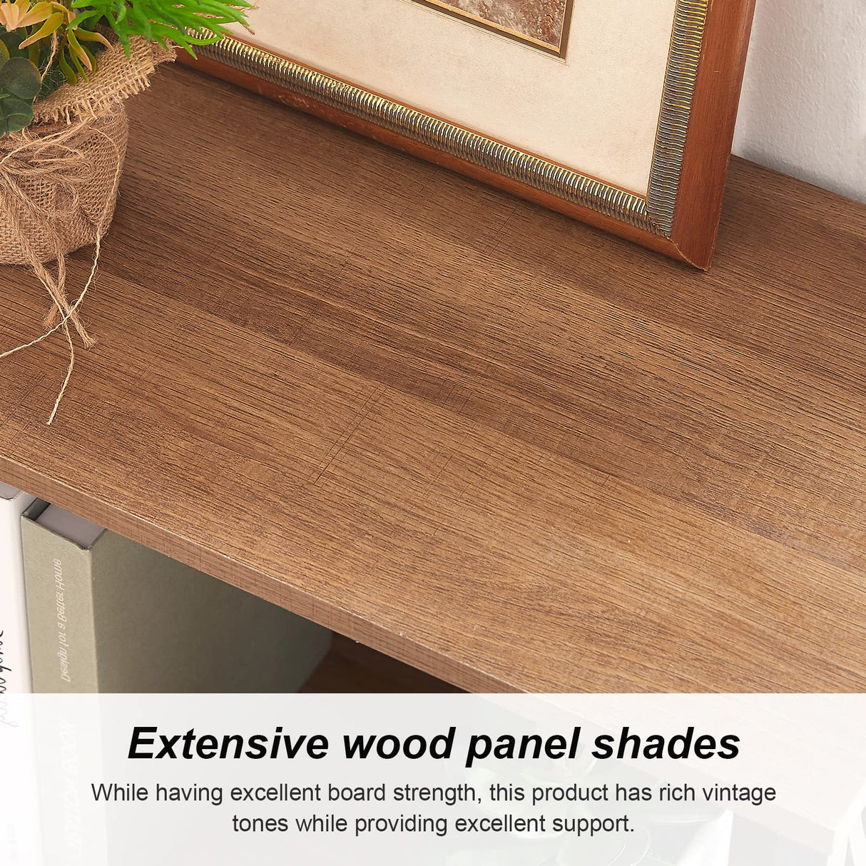 HOMISSUE Vintage Brown 6-Tier Rustic Industrial Bookshelf for Home and Office HOMISSUE