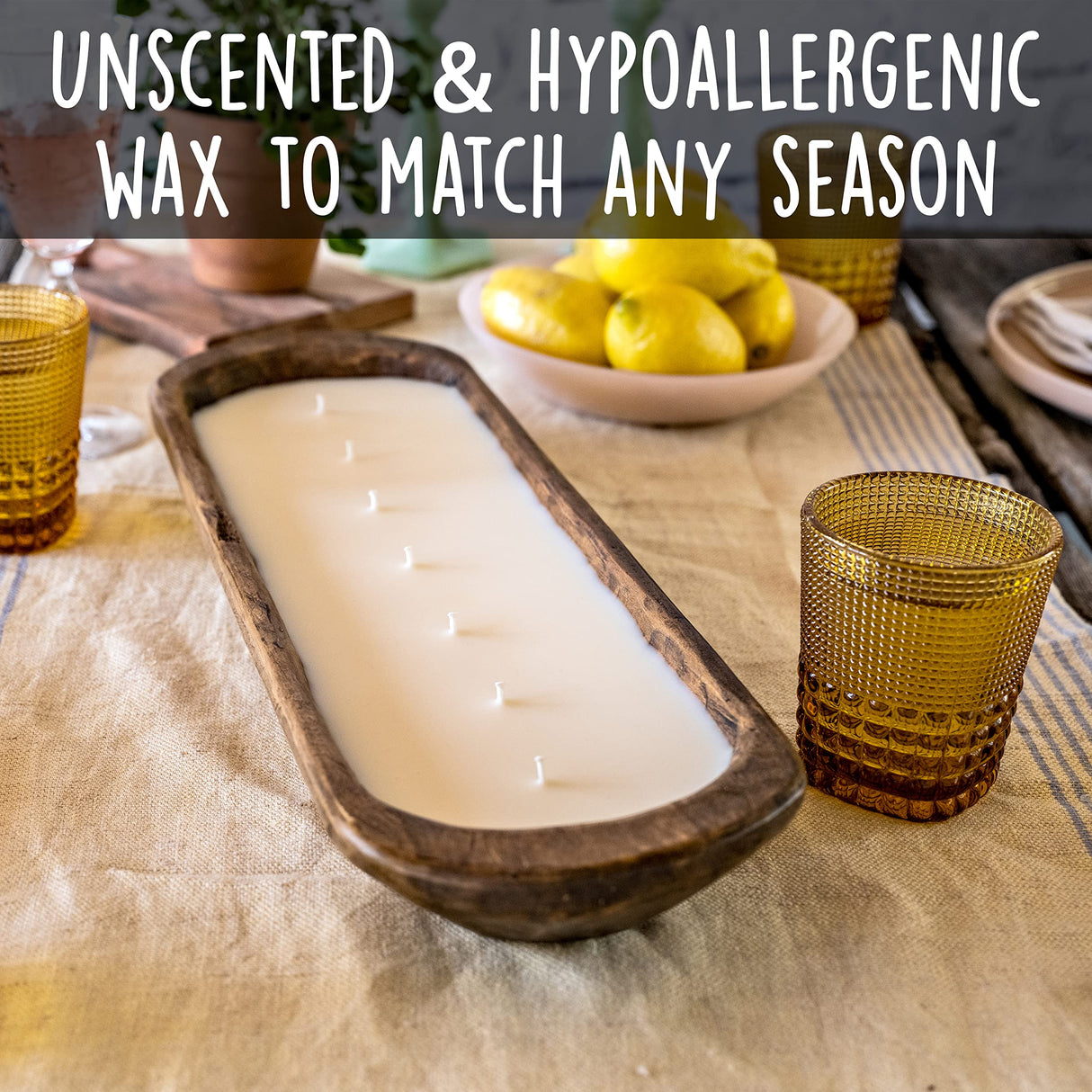 Wooden Dough Bowl Candle 20 Inch, Farmhouse Dough Bowl Candle, Table Centerpiece Wooden Dough Bowl Soy Candle, Wooden Bowl Candle Boat Wooden Candle Bowl, Bread Bowl Candle, Farmhouse Candle MAINEVENT