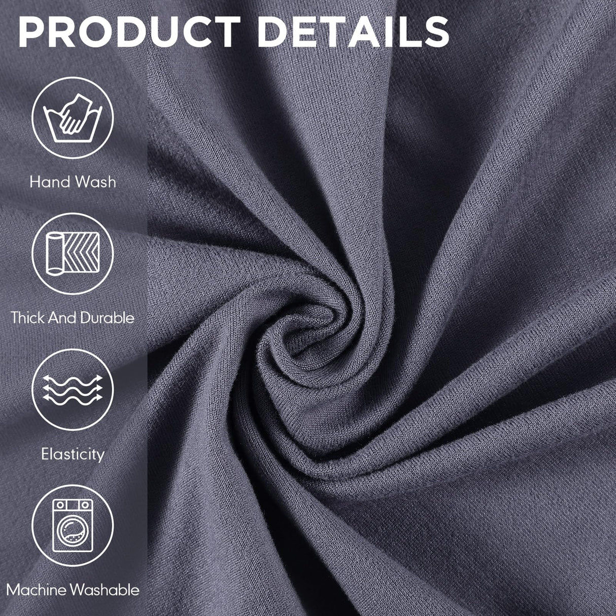 Peryiter 2 Pcs Loveseat Covers Slipcover Set for Couch Furniture Covers for Living Room Sofa Arm Chair, Form Fit Stretch, Wrinkle Proof, Furniture Protector(Dark Gray,Milk Silk) Peryiter