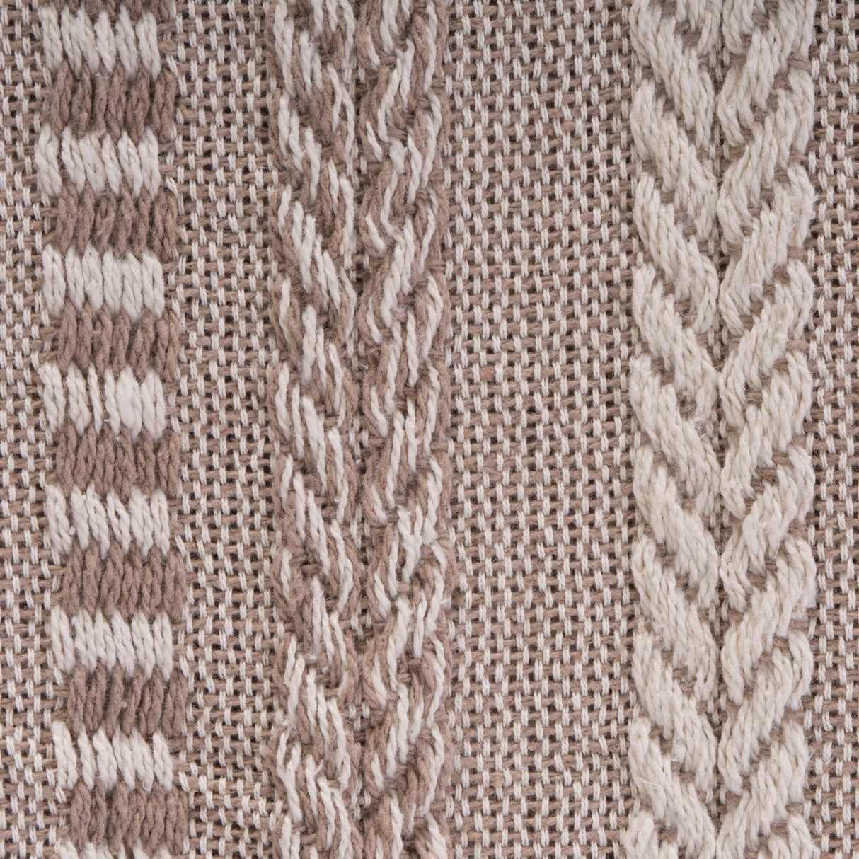 DII Braided Striped Decorative Throw Blanket, 50x60, Stone DII