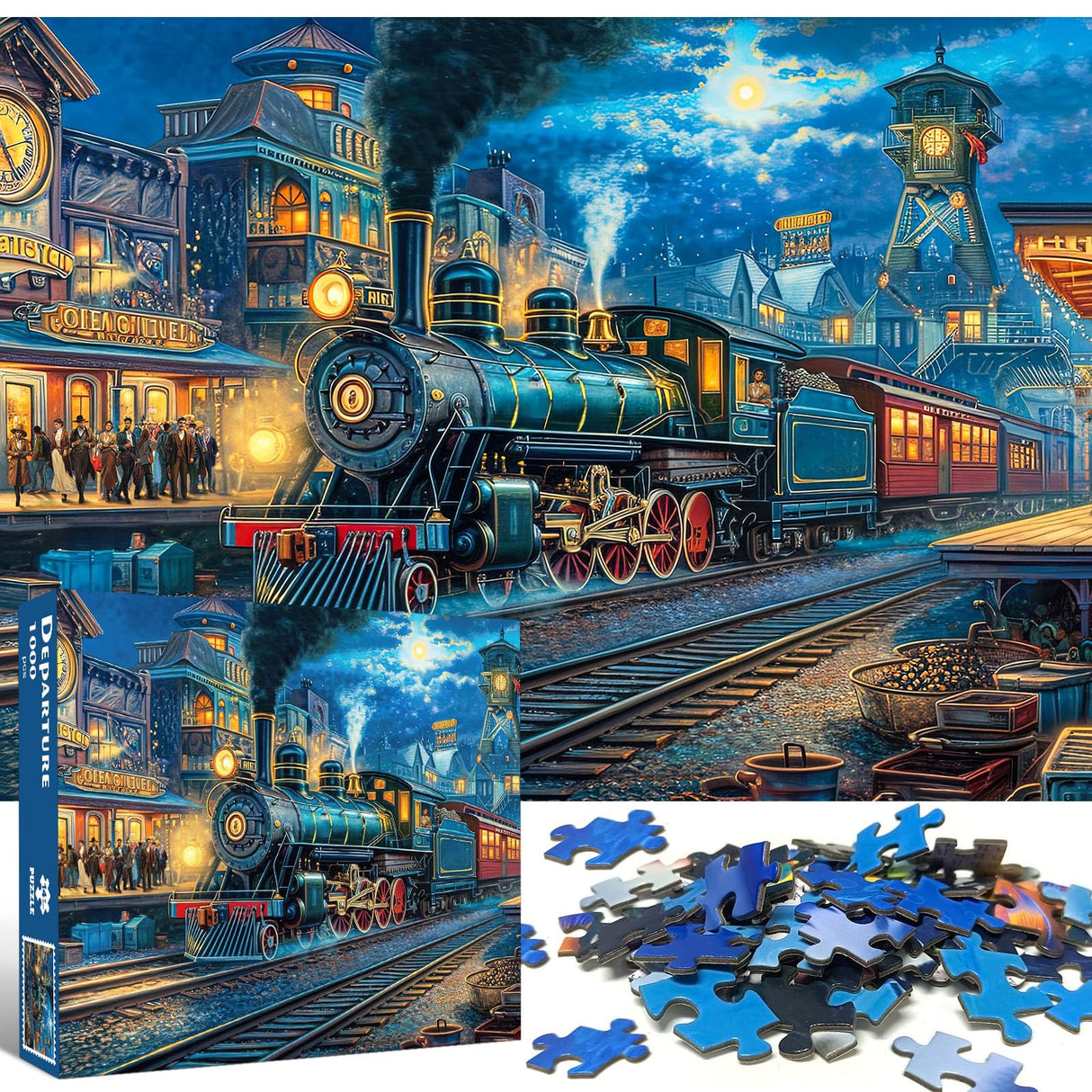 TangMosaic 1000 Piece Puzzle for Adults, Departure Jigsaw Puzzle, Impossible Puzzles Game, Interlock Perfectly No Dust, Home Decoration Puzzle, Gift for Friends, Parents, Kids, Couples TangMosaic