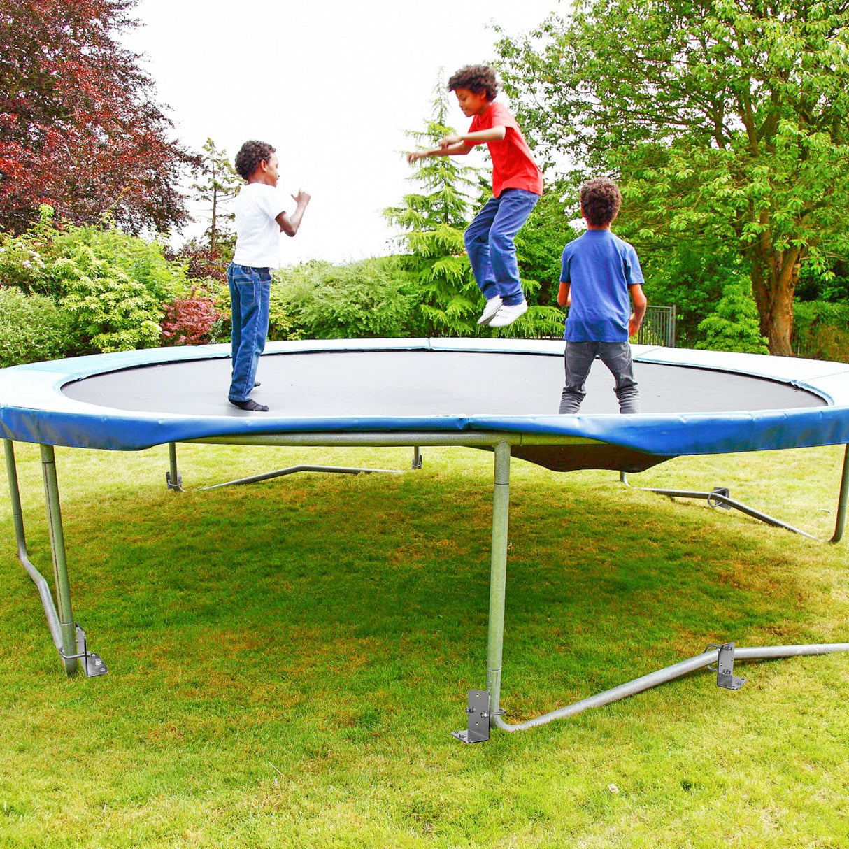 Insaga Multi-Purpose Ground Anchors Screw in, Wider Spiral Earth Anchors, Fully Welded Mobile Home Anchors for Trampolines, Swing Sets, Carports and More, 18'' Set of 4 Insaga