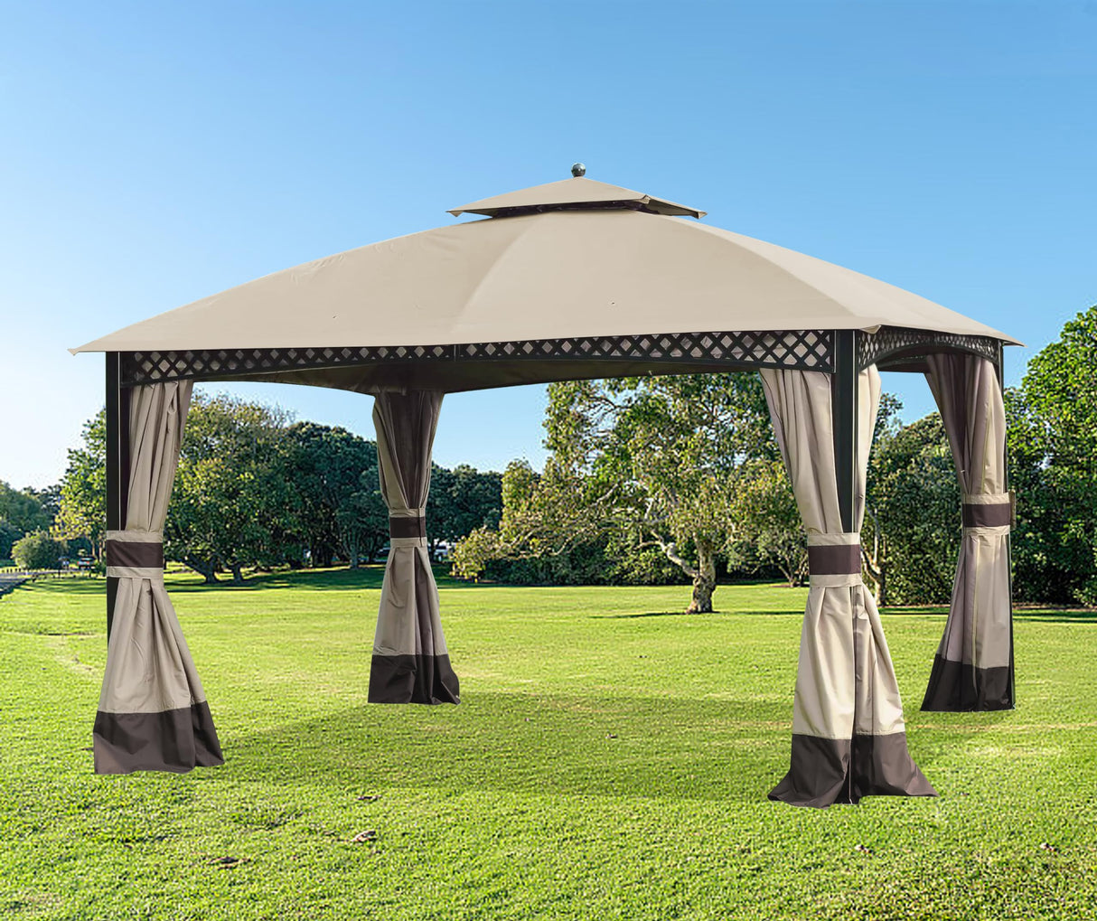SCOCANOPY Replacement Canopy Cover for Windsor Gazebo L-GZ717PST-C, 810213583,(Light Beige) SCOCANOPY