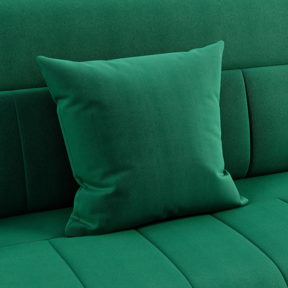 Yaheetech 56.5" W Modern Loveseat 2 Seater Sofa Luxurious Velvet Fabric Couch with Gold-Tone Metal Arms and Legs for Living Room, Home Office, Studio Green Yaheetech