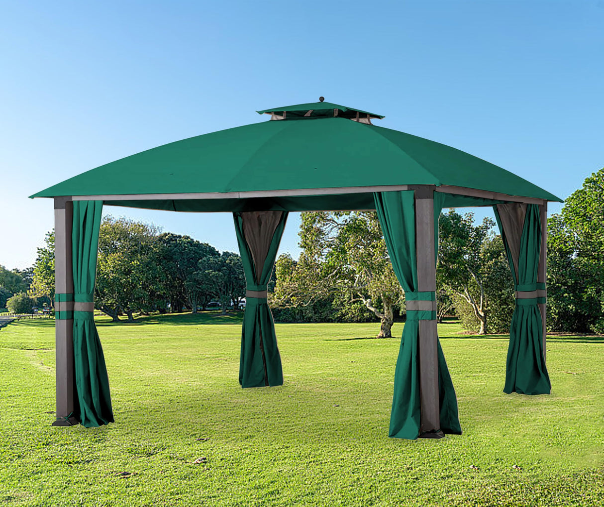 SCOCANOPY Replacement Cover for 10X12 Ft Eagle Brooke Soft Top Gazebo Model A101007600, A101007603, A101007604,(Forest Green) SCOCANOPY