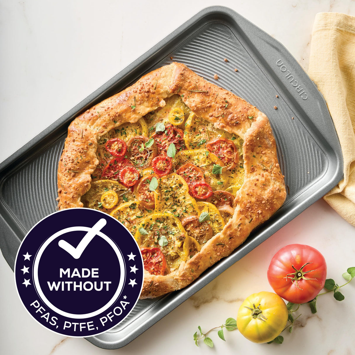 Circulon Total Bakeware Set Nonstick Cookie Baking Sheets, 2 Piece, Gray Circulon