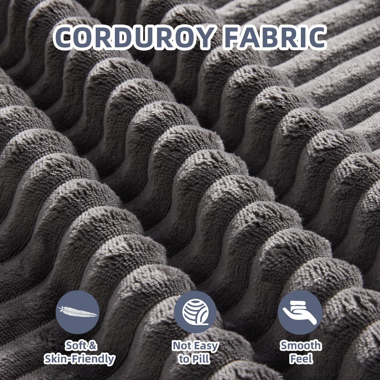 Weture 108” Modular Sectional Sofa, Cloud Sectional Couch with Deep Seat, Modern Modular L-Shape Sofa Couch with Chaise,Upholstered Couches for Living Room Bedroom (Corduroy, Dark Grey) Weture