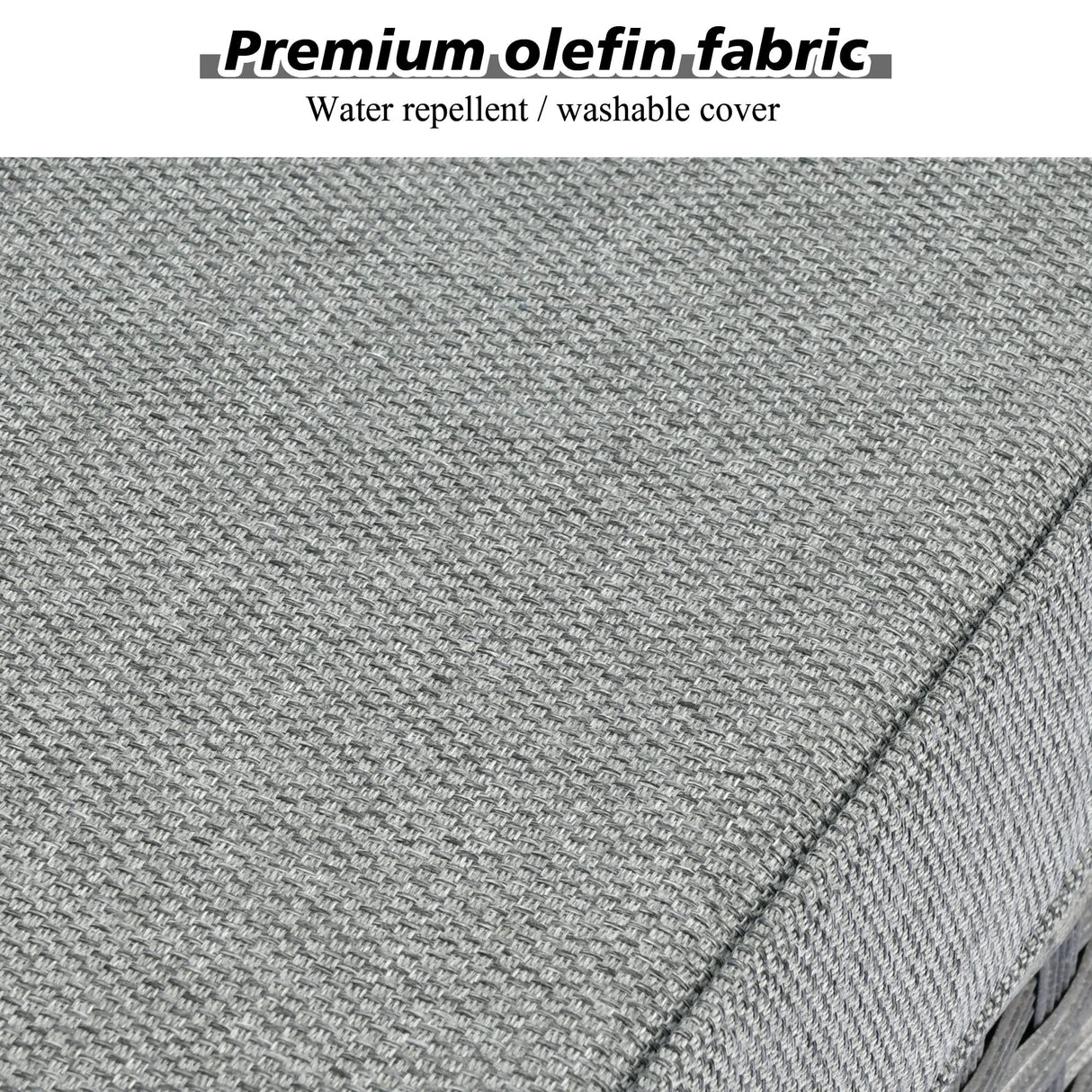 HOOOWOOO 13 Piece Modular Patio Outdoor Sectional Furniture Set with Gas Propane Fire Pit Table,Wicker Conversation Sofa Set,Out Door Couch Set with Wide Arm Outside(Grey Stripes) HOOOWOOO