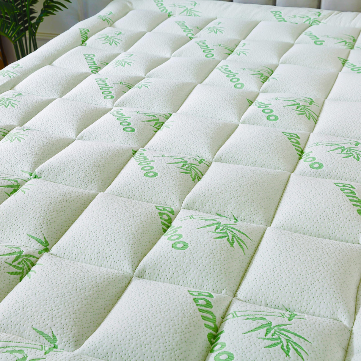 ANALIN® Bamboo_Viscose Mattress Topper Twin Size,Thick Pillow Top Mattress Pad with Stretchable Pockets for 6-18 inches Mattress, Soft Breathable Mattress Topper for Back Pain Relief ANALIN