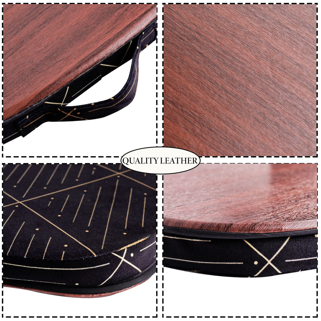 Jasenna Lap Laptop Desk - Portable Lap Desk with Pillow Cushion, Fits up to 15.6 inch Laptop for Home Office Students Use as Computer Laptop Stand, Book Tablet(1-Dark Brown) Jasenna