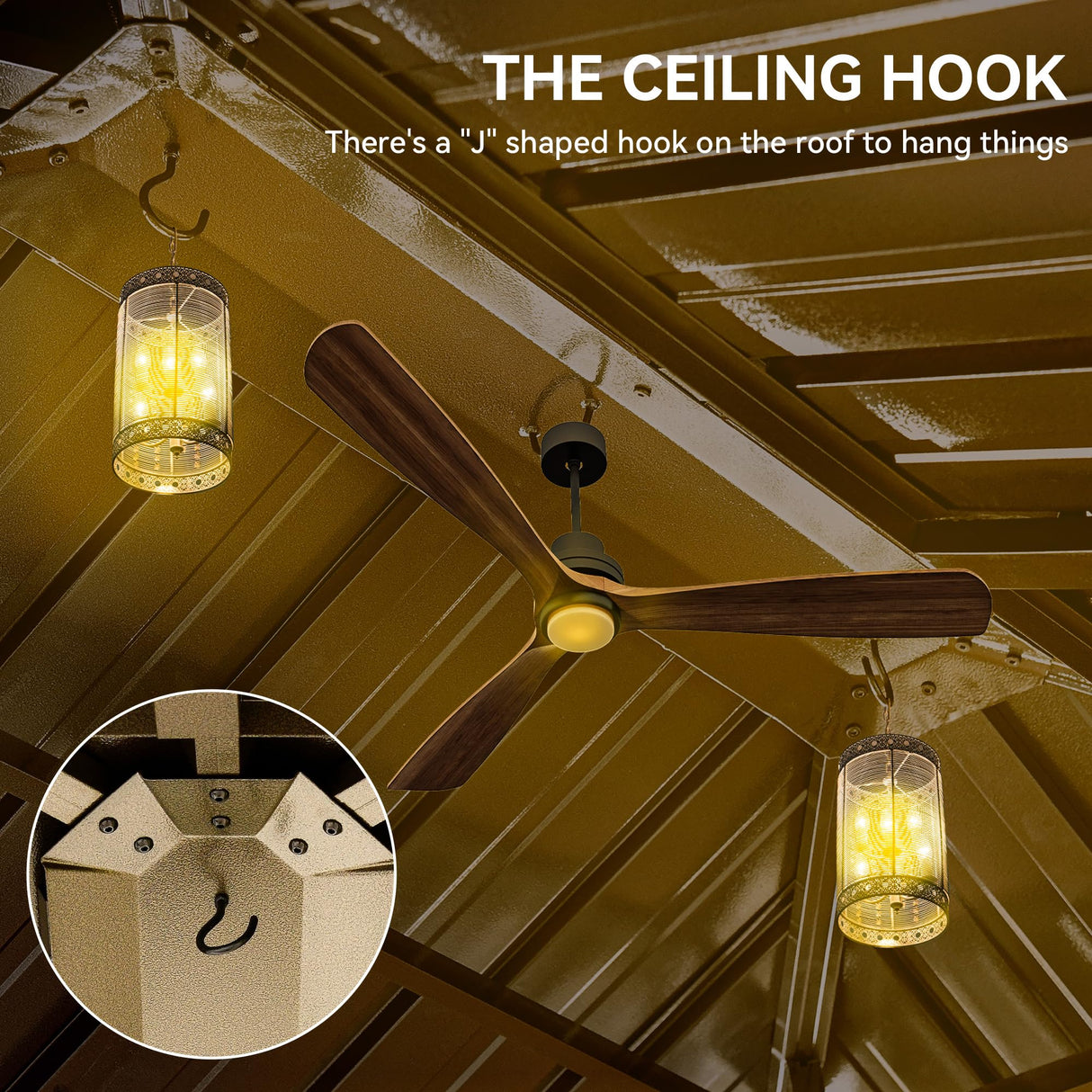 YITAHOME Gazebo 12x18ft Hardtop Heavy Duty Double Roof Outdoor Upgraded Galvanized w/Nettings Curtains Steel Combined of Horizontal Vertical Stripes Roof for Patio, Backyard, Deck, Lawn (Bronze) YITAHOME