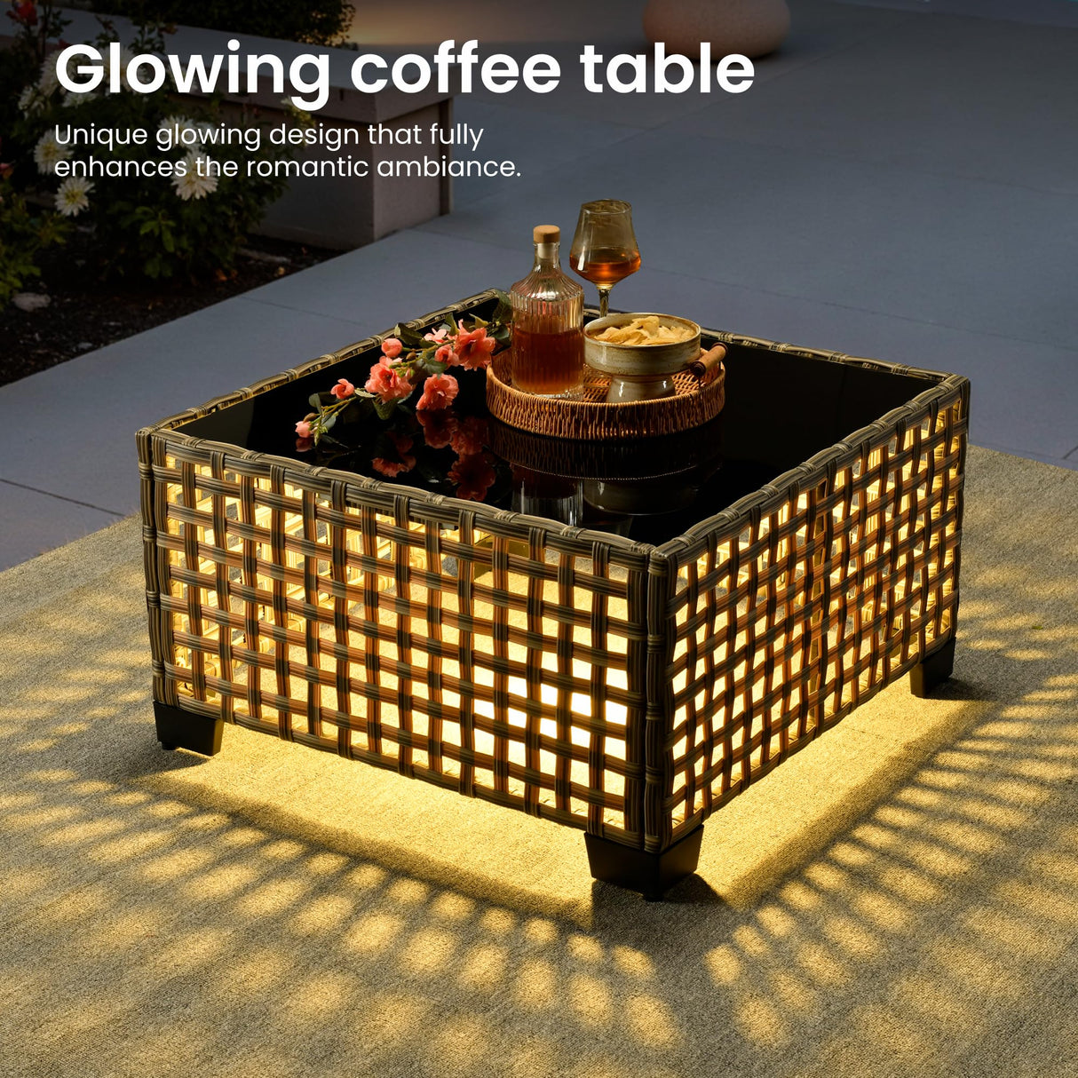 ovios 6 Piece Patio Sectional Furniture, Rattan Wicker Coversation Couch Set, Outdoor Sofa Set for Outside Porch Balcony Backyard Pool,Dark Grey ovios