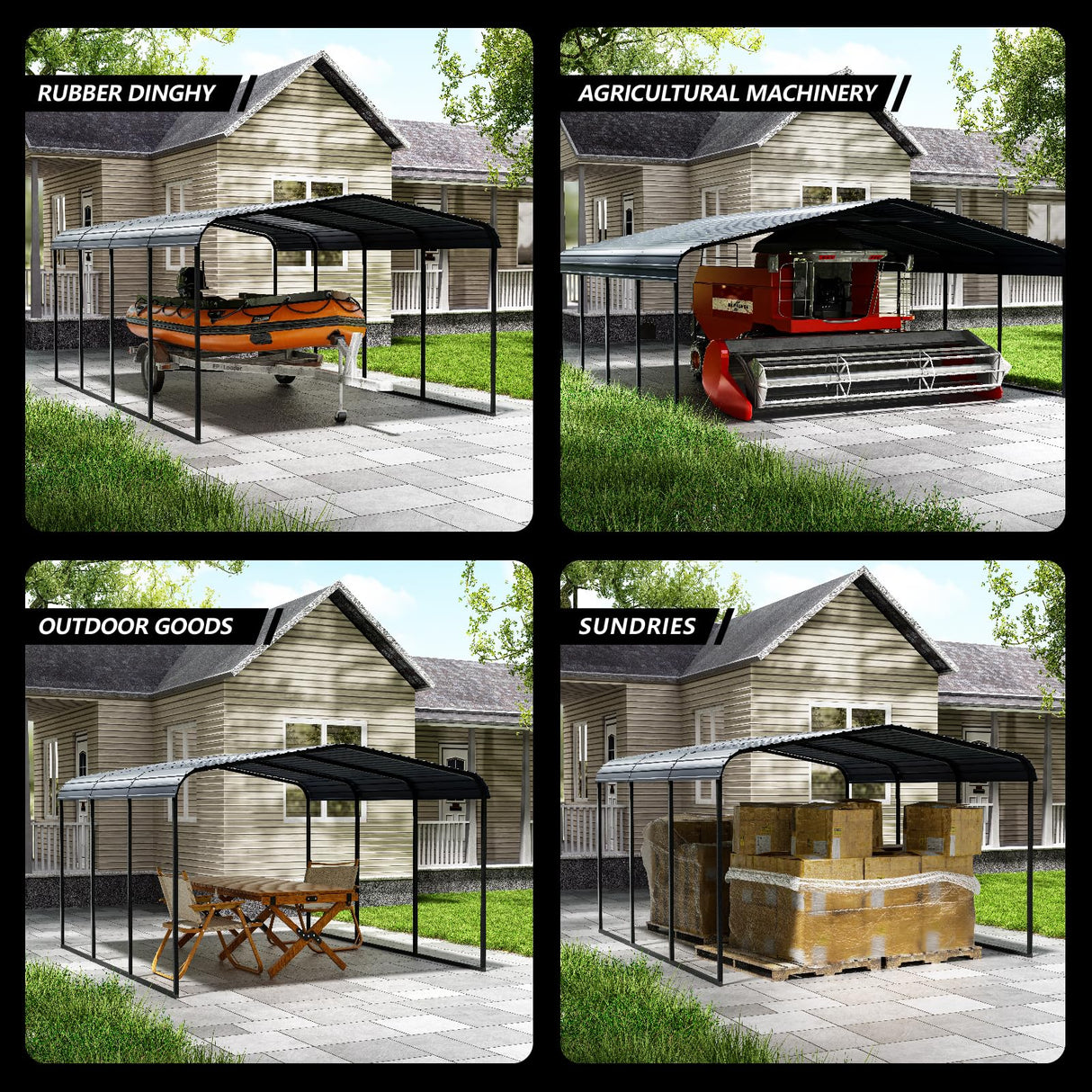 Special Paradise 20x20 Metal Carport Canopy – Heavy-Duty RV Shelter, Perfect as Car Port,Car Tent, Garden Shed & Weatherproof Storage Solution Special Paradise