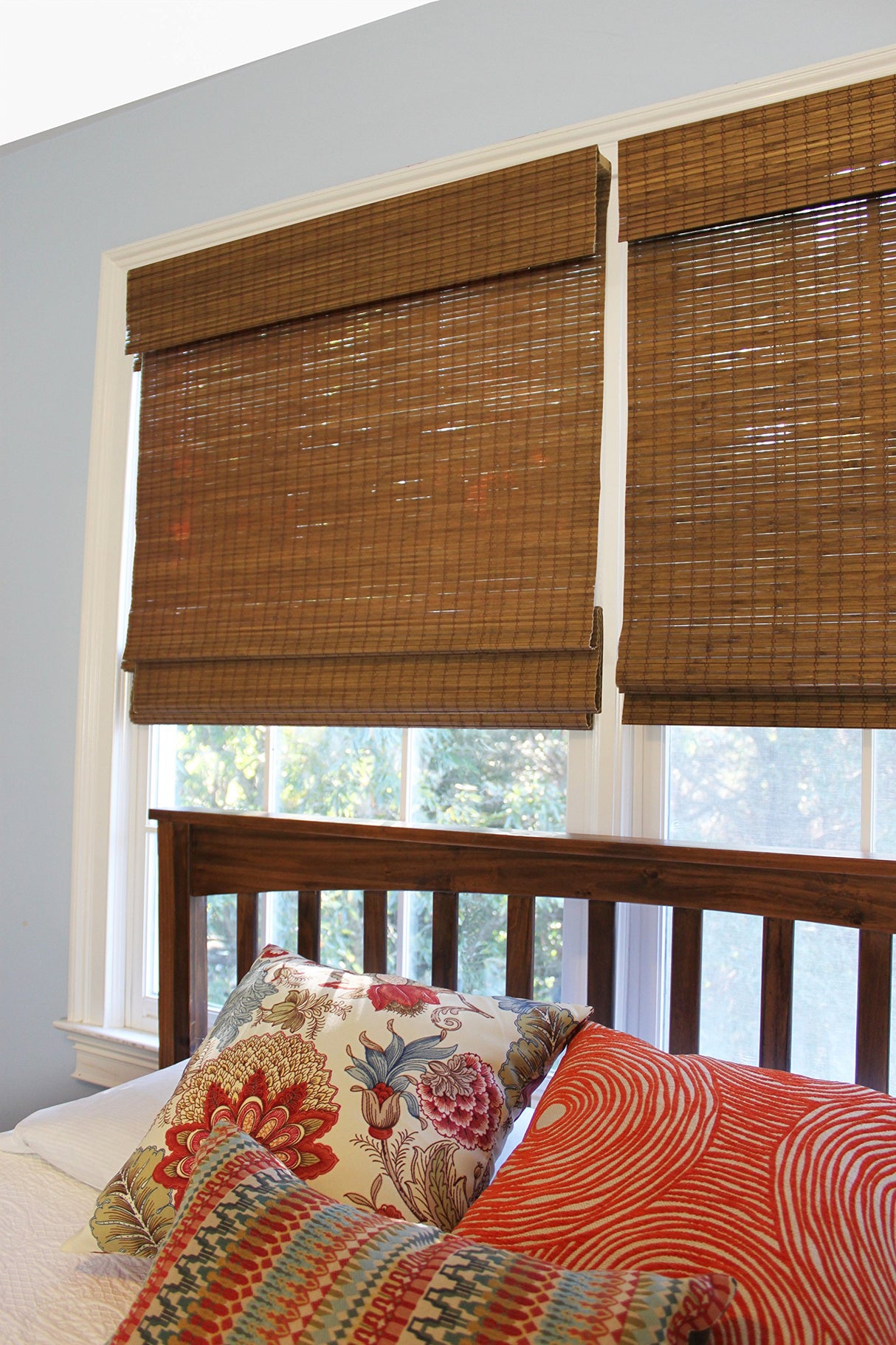 Radiance Cordless Flatweave Bamboo Roman Shades - Maple - 31x64 Inch Cape Cod Design Radiance