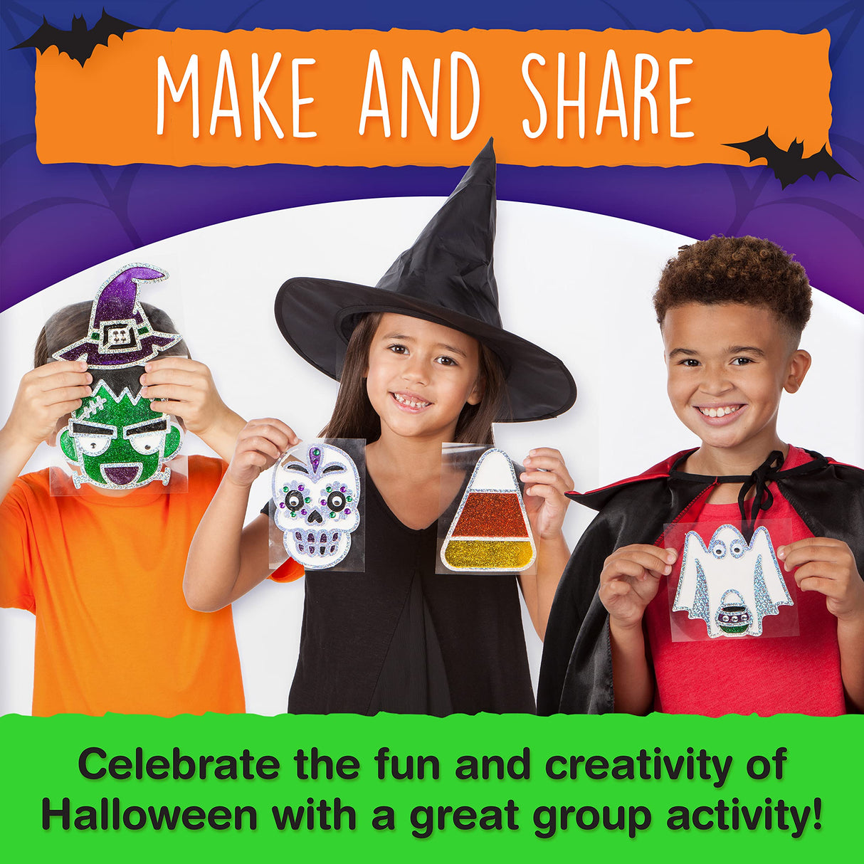 Creativity for Kids Halloween Window Art - Halloween Crafts, Make Your Own Halloween Window Clings Creativity for Kids