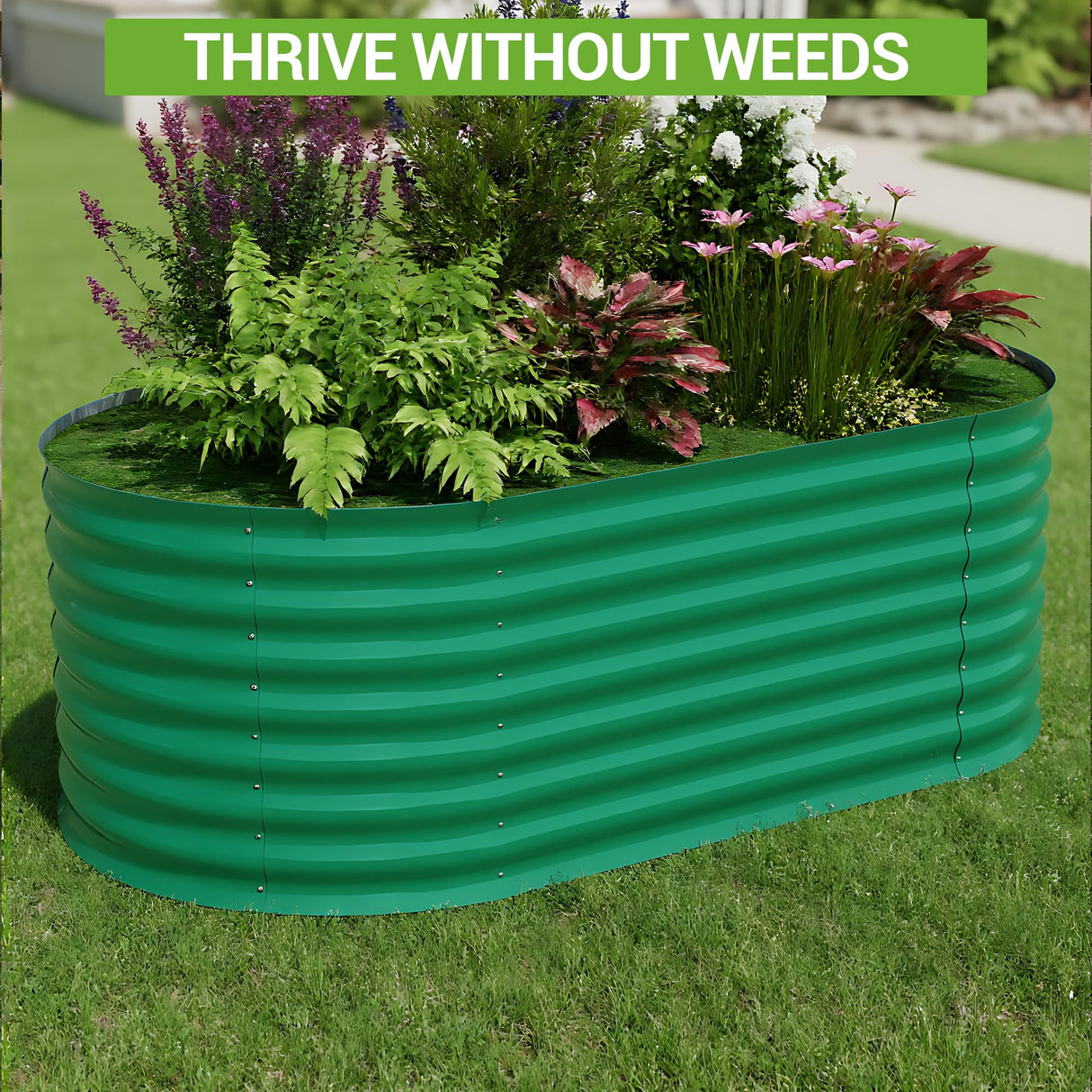 6x3x2ft Galvanized Raised Garden Bed Outdoor, 24" Tall Metal Planter Box for Flowers Herbs Vegetables, Rust-Resistant Raised Garden Beds for Gardening, Easy Assembly Outdoor Garden Box & Planters Garvee