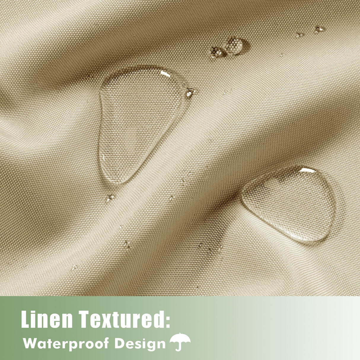 HolidayIdeas Outdoor Curtains for Patio Waterproof, 8 Panels - 54x84 Inches - Weatherproof Privacy Outsides Curtains for Cabana Porch Pergola, Sunlight & UV Blocking (Cream, Grommet Top) HolidayIdeas