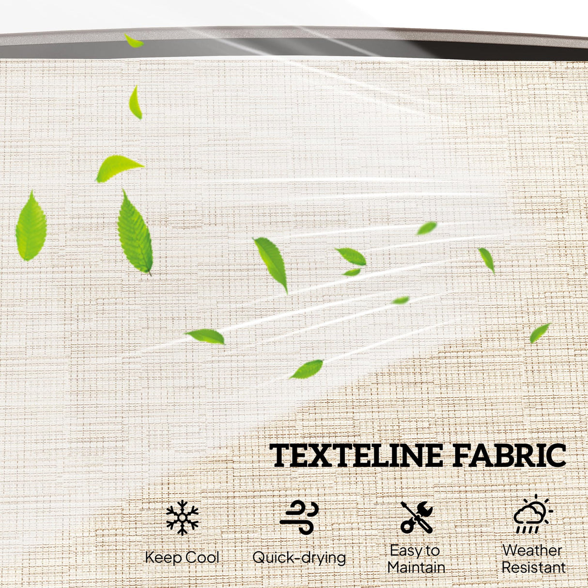 Outsunny Outdoor Glider Chairs with Coffee Table, Patio 2-Seat Rocking Chair Swing Loveseat with Breathable Sling for Backyard, Garden, and Porch, Light Brown Outsunny