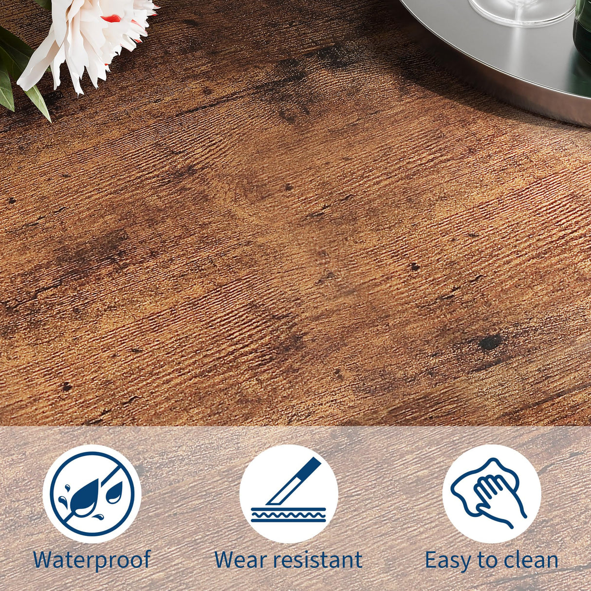 79" Large Industrial Dining Room Table for 6-8 People Rectangular Wood Kitchen Table Modern Farmhouse Dining Table Kitchen Dining Room Table with Heavy Duty Metal Legs forKitchen, Living Room dainslef