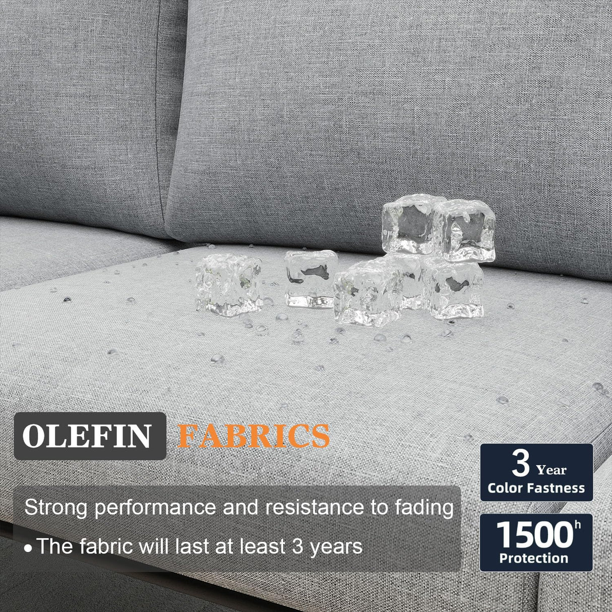 Vakollia 7 Piece Modern Outdoor Rope Wicker Sectional Patio L-Shaped Conversation Sofa Set Deep Seating with Fire Pit Table Vakollia