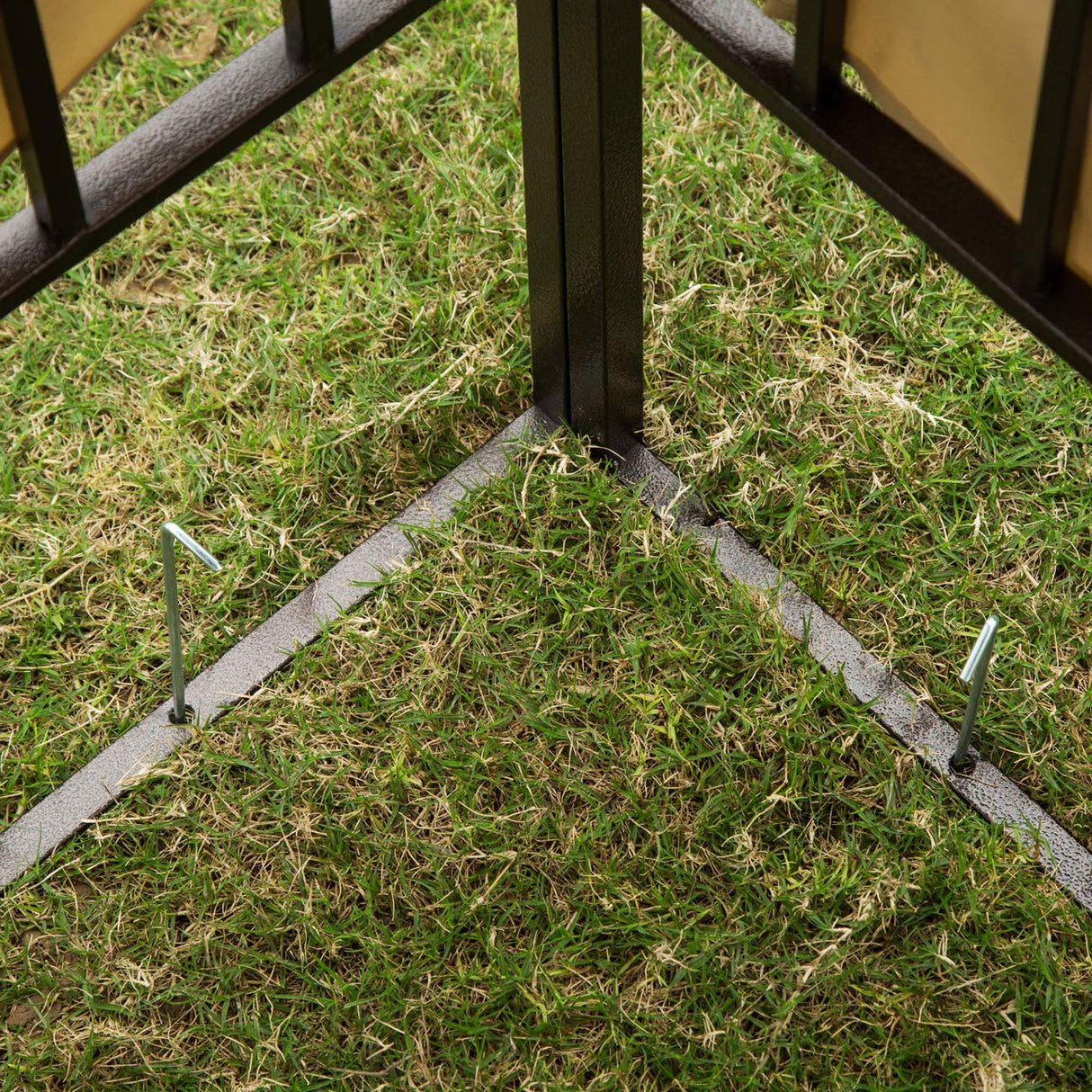 Sunnyglade Garden Gazebo 10' x 10' Patio Backyard Double Roof Vented Gazebo Canopy Sunnyglade