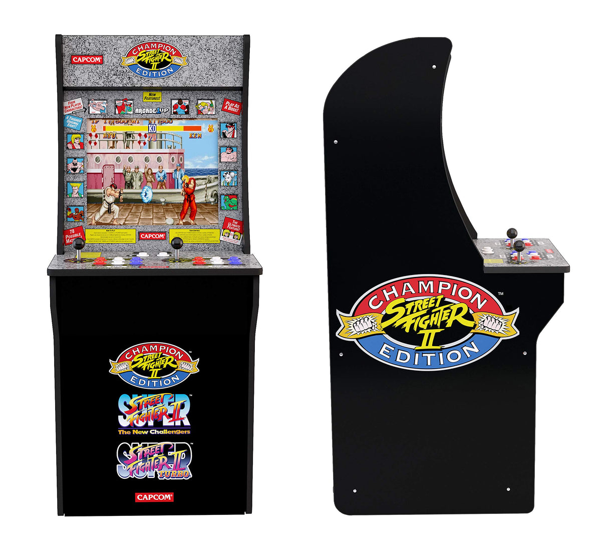 ARCADE1UP Street Fighter - Classic 3-in-1 Home Arcade, 4Ft ARCADE1UP