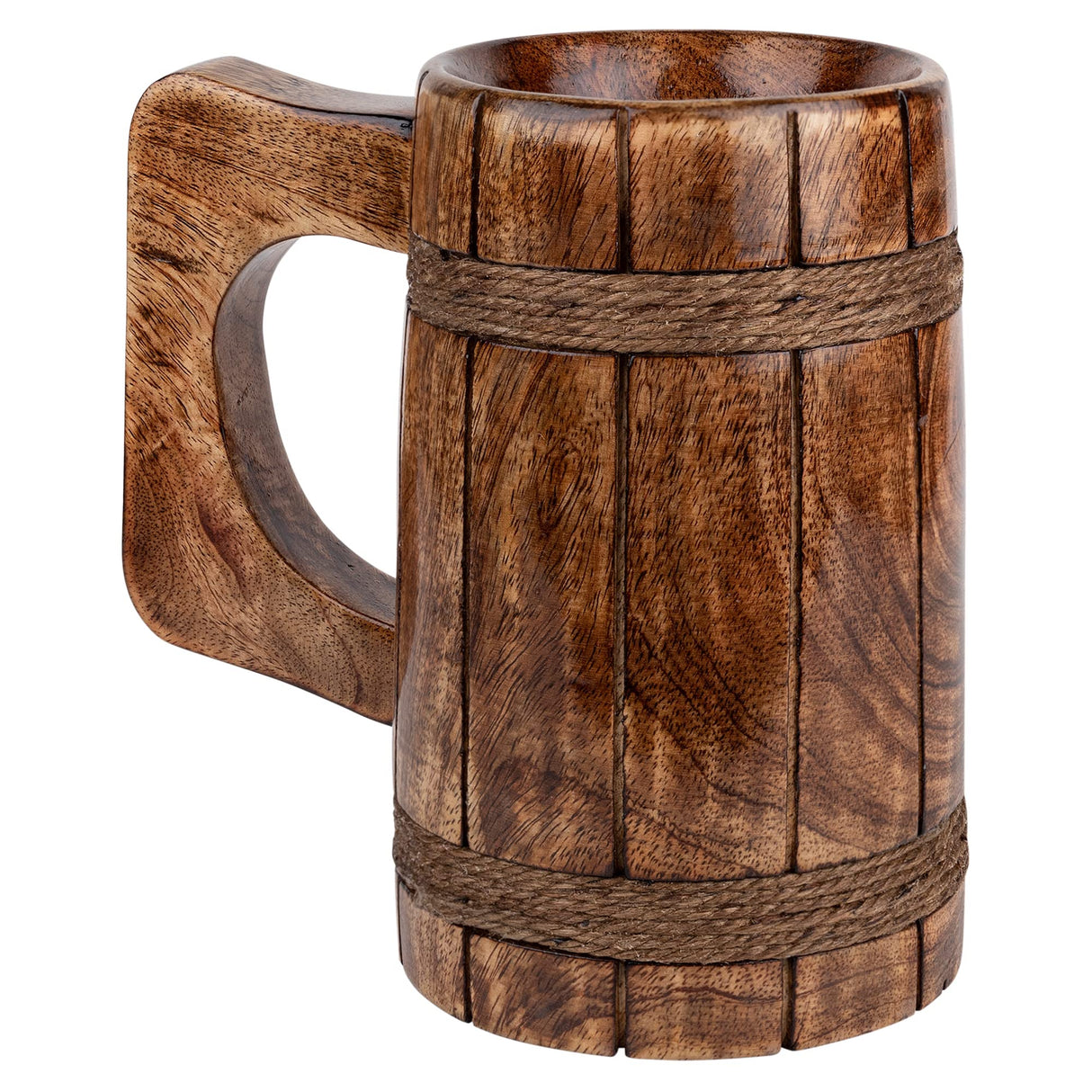 GoCraft Wooden Beer Mug | Handmade Burnt Wood Mugs for Men for Camping Travel Outdoor | Craft Tankard Drinking Stein Tea Coffee Cup with Handle GoCraft