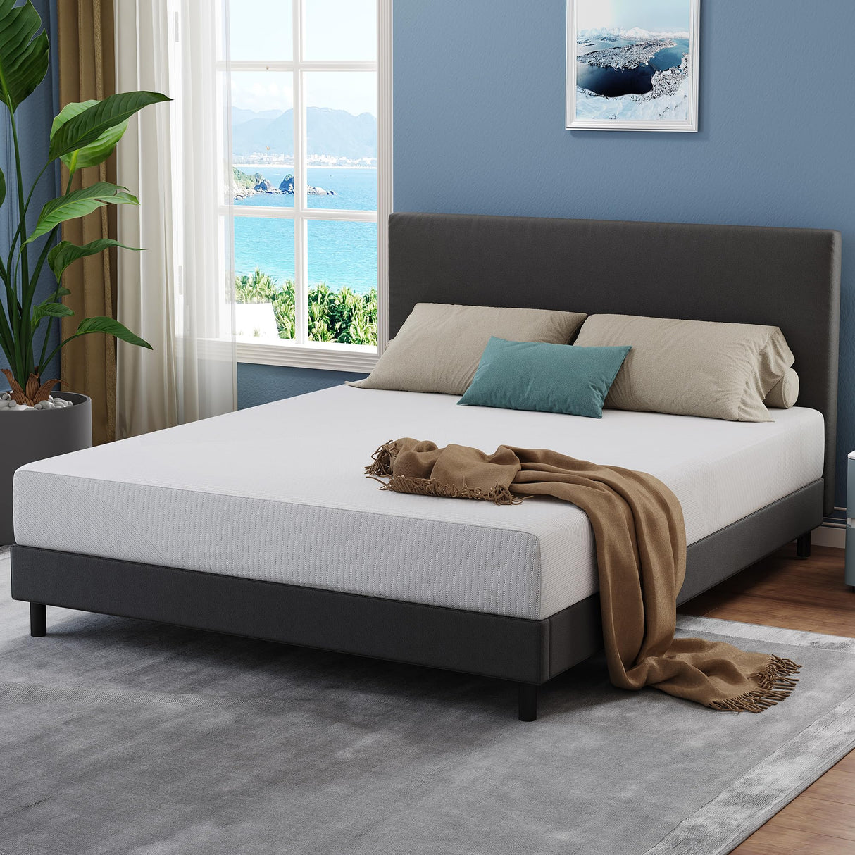 BedsPick 8 Inch Twin Mattress, Cooling Gel Memory Foam for Pressure Relief, CertiPUR-US Certified Medium Firm Twin Size Mattress in a Box, Removable Washable Cover BedsPick